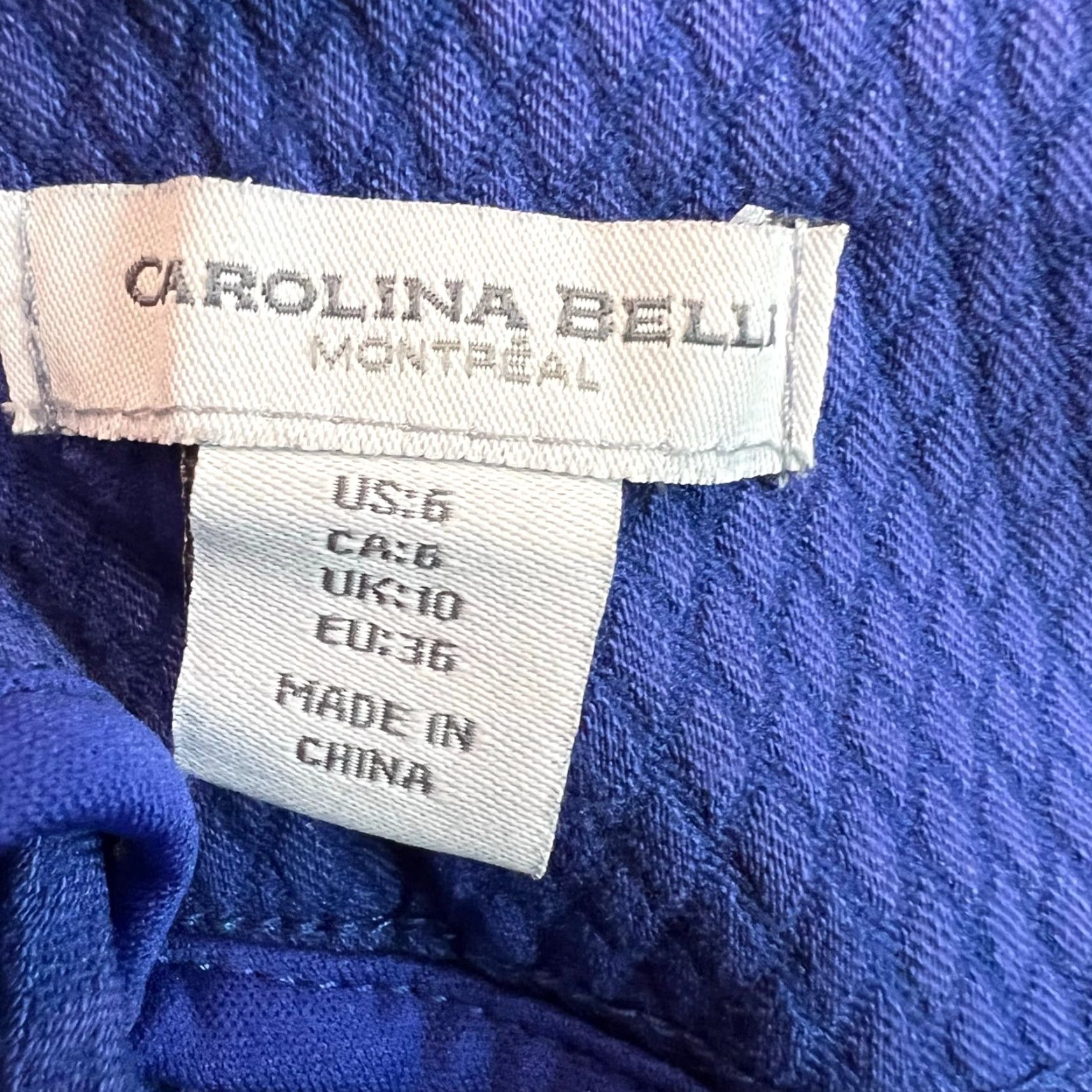 Vintage Carolina Belle Montreal Waffle Print Legging Pants Women's Blue Size 6 28X25 Size 28" / US 6 / IT 42 - 6 Thumbnail