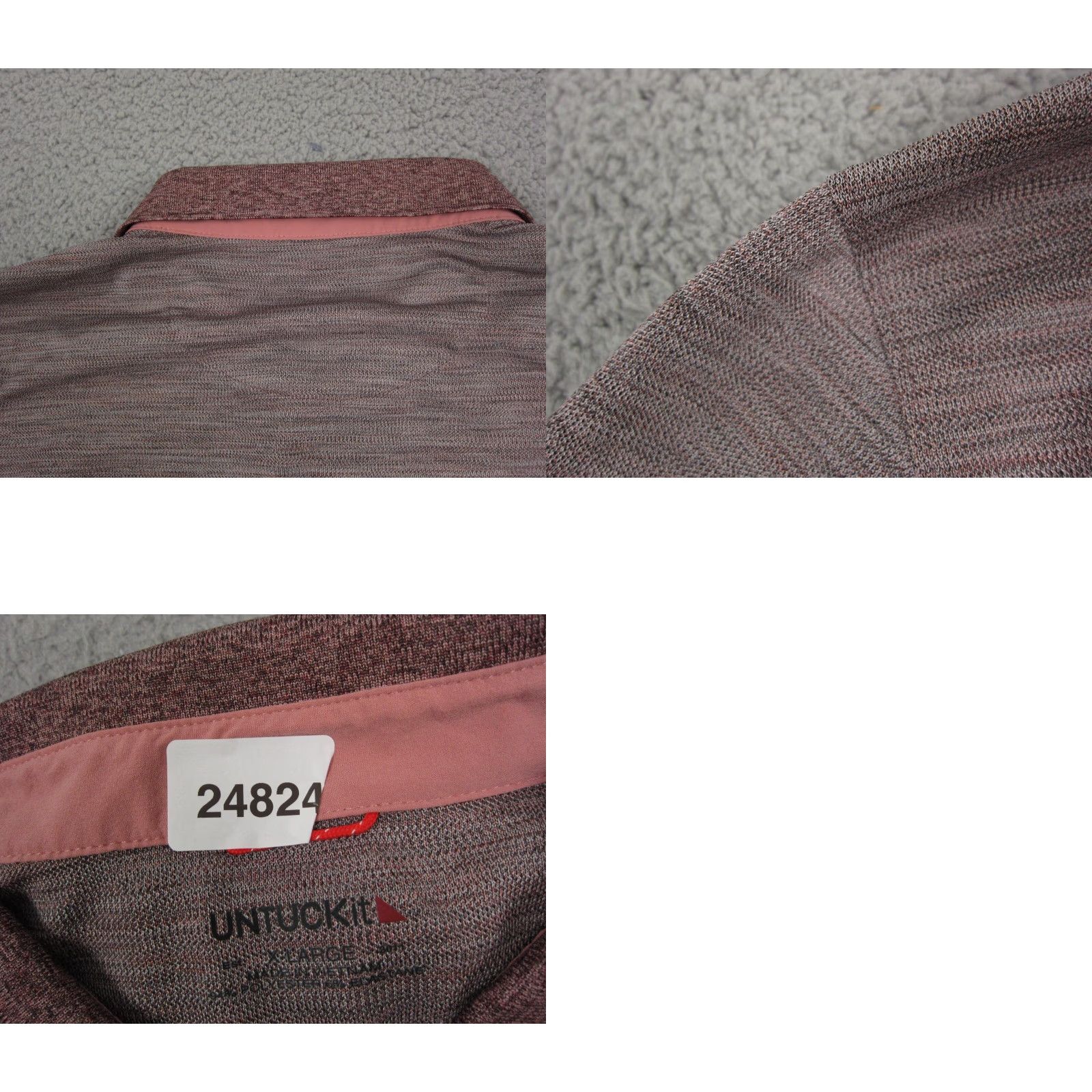 UNTUCKit UNTUCKit Polo Shirt Adult L Red Solid 90s Mens Polo Shirt Polyester Spandex Casual Golf Clothes Mens Size US L / EU 52-54 / 3 - 9 Thumbnail
