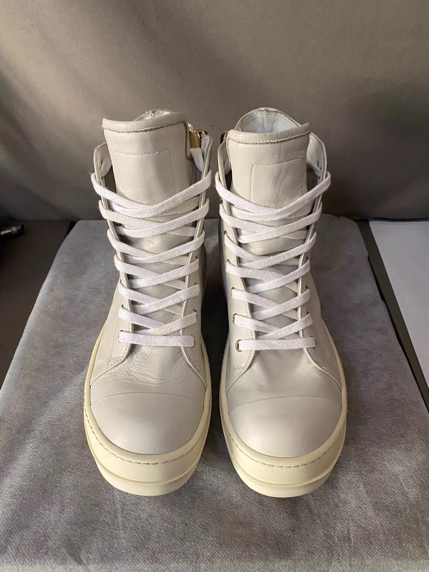 Rick Owens Rick Owens mainline leather high top sneakers Size US 8 / IT 38 - 3 Thumbnail