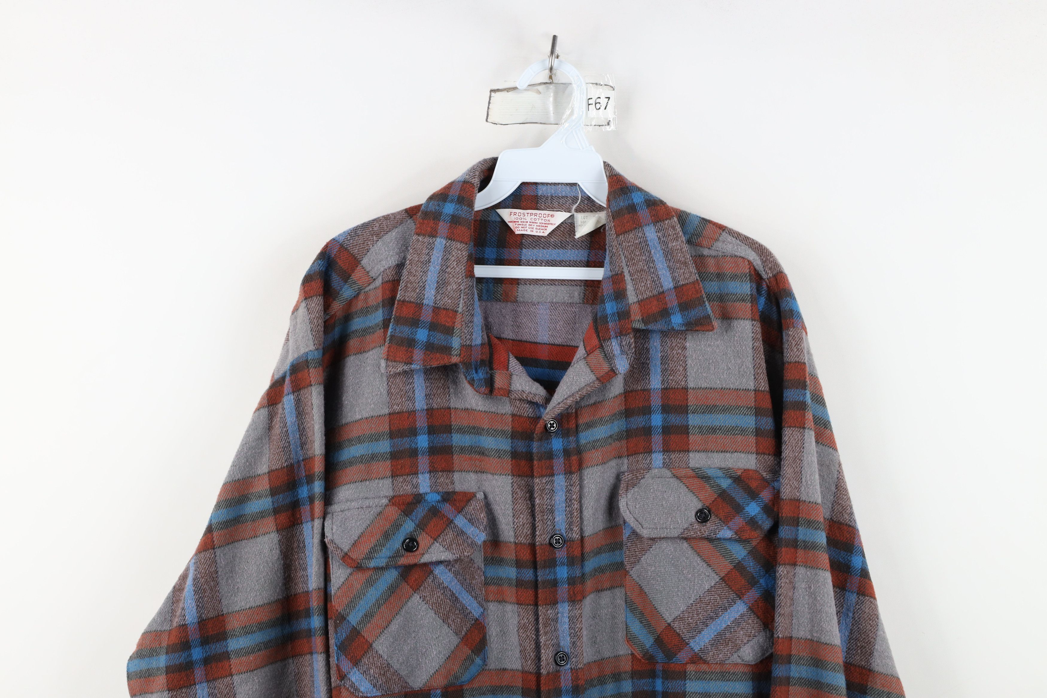 Vintage Vintage 70s Streetwear Heavyweight Button Shirt Plaid USA Size US XXL / EU 58 / 5 - 2 Thumbnail
