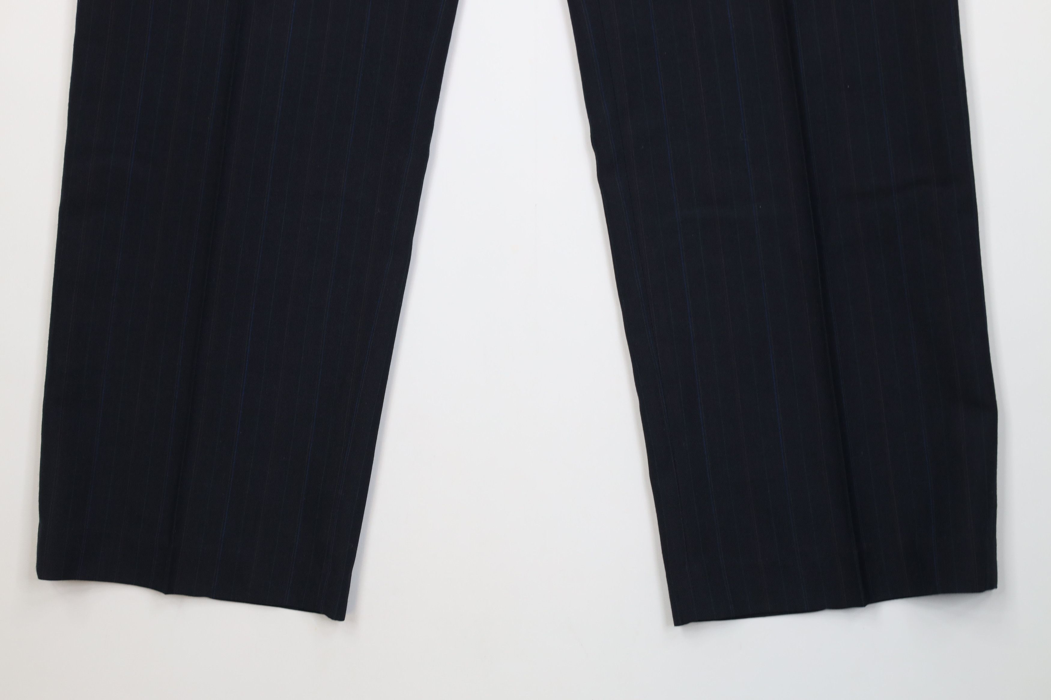 Vintage Vintage 90s Wool Blend Knit Striped Wide Leg Chino Pants USA Size US 36 / EU 52 - 4 Thumbnail