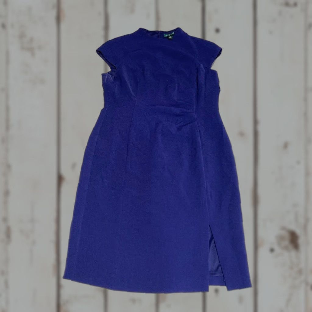 Ralph Lauren Lauren Ralph Lauren Dress Blue 16W NWT Short Women Plus Dress Size XXL / US 16-18 / IT 52-54 - 1 Thumbnail