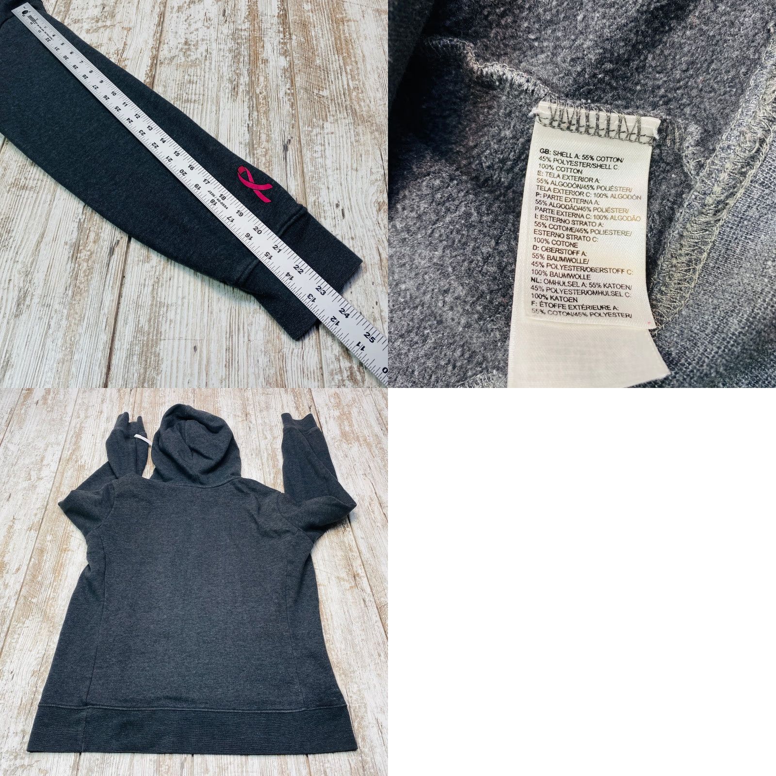 The North Face VINTAGE The North Face Womens Large Hoodie Breast Cancer Awareness Collabe 7543 Size L / US 10 / IT 46 - 9 Thumbnail
