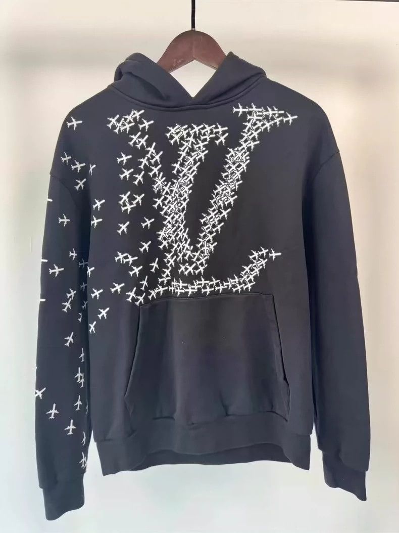 Louis Vuitton louis vuitton Black Airplane Hoodie 2501-Nextarrow Size US M / EU 48-50 / 2 - 1 Thumbnail