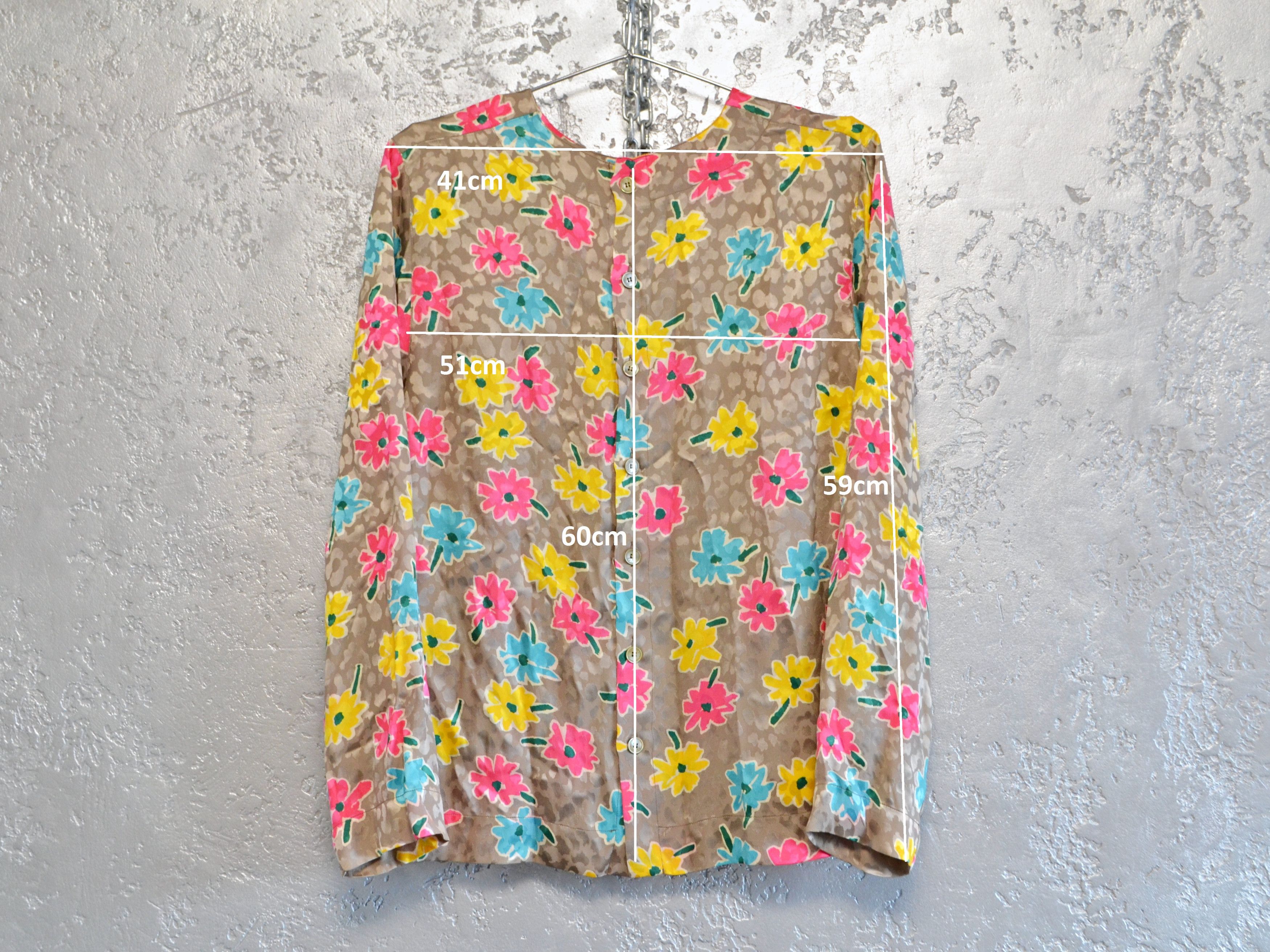 Celine CELINE Floral Print Silk Shirt Multicolor Womens Size M / US 6-8 / IT 42-44 - 2 Thumbnail