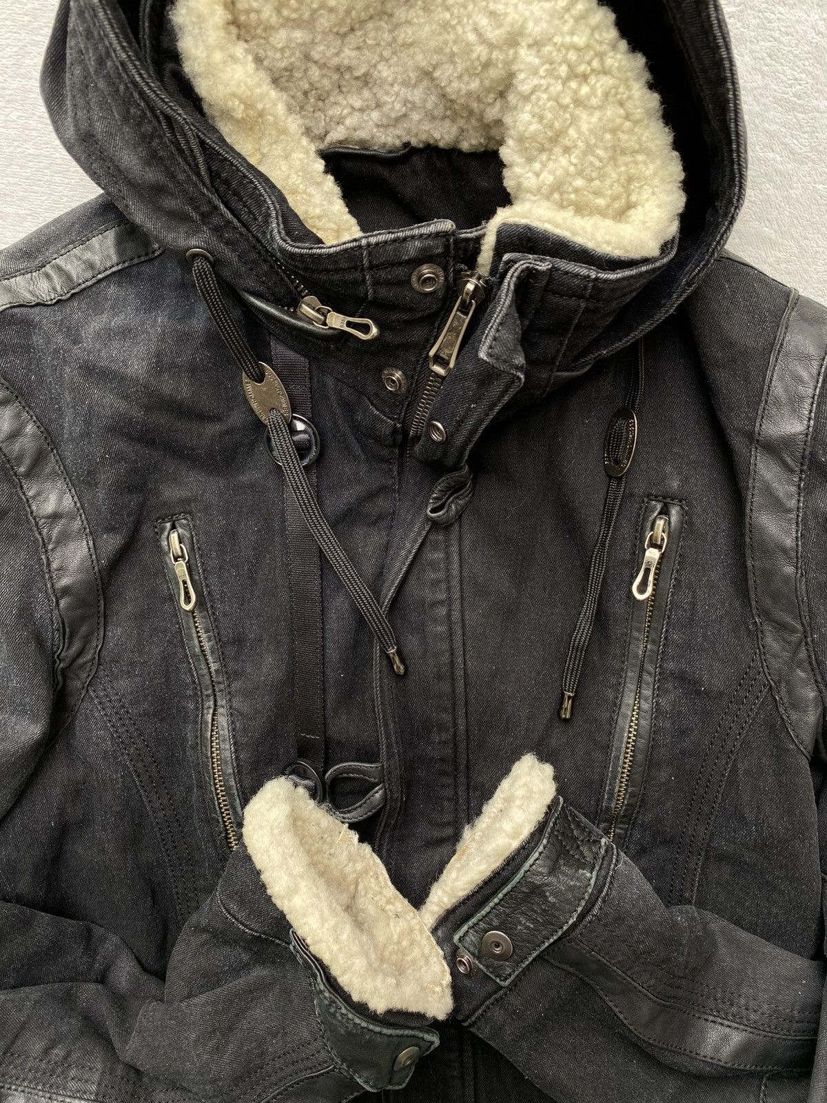 5351 POUR LES HOMMES 2000s 5351 Pour Les Hommes Leather Trimmed Washed Parka Size US S / EU 44-46 / 1 - 20 Thumbnail