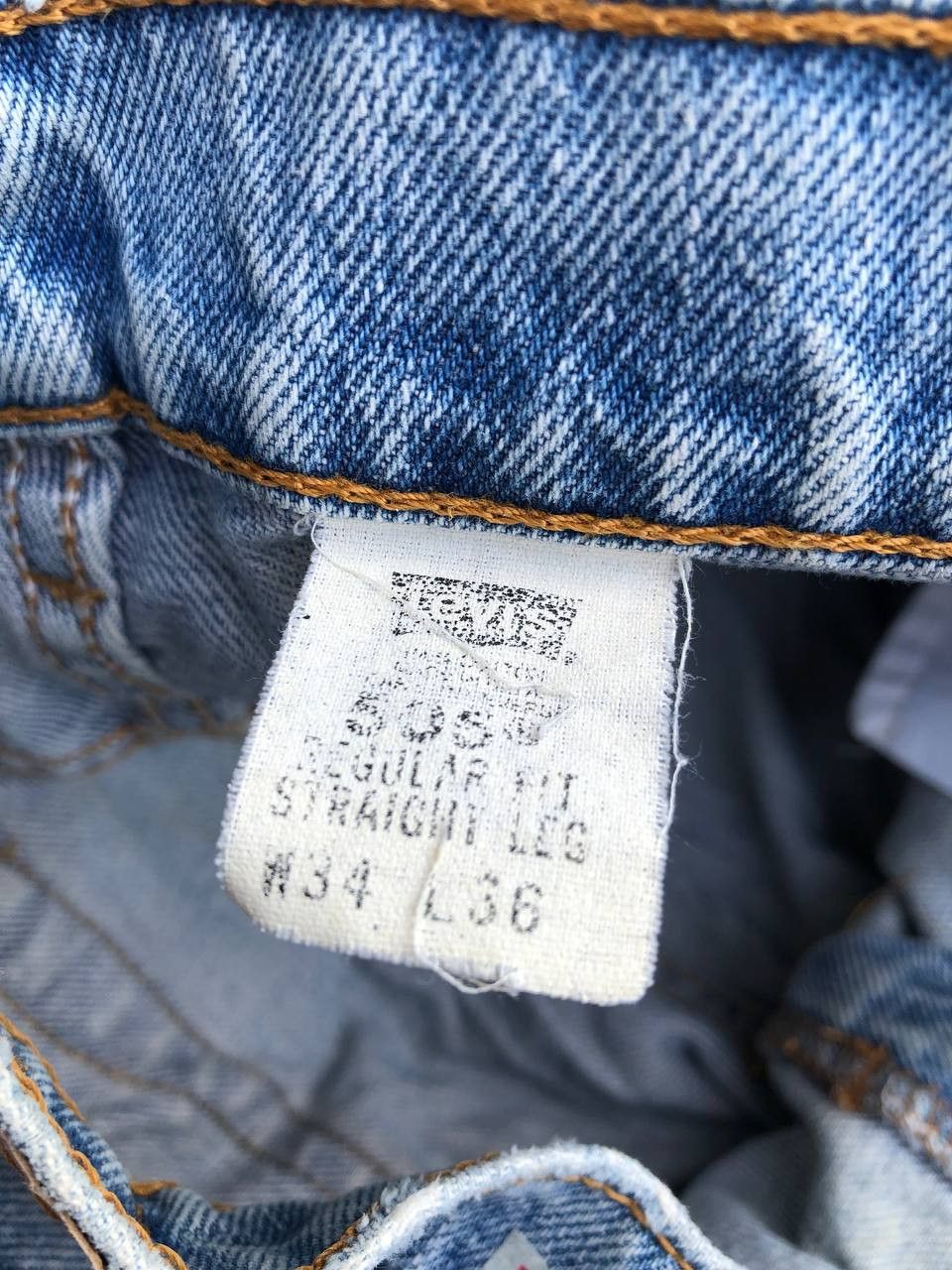 Levi's Vintage Thrashed Levi's Leather Pocket Ripped Jeans Size US 33 - 7 Thumbnail