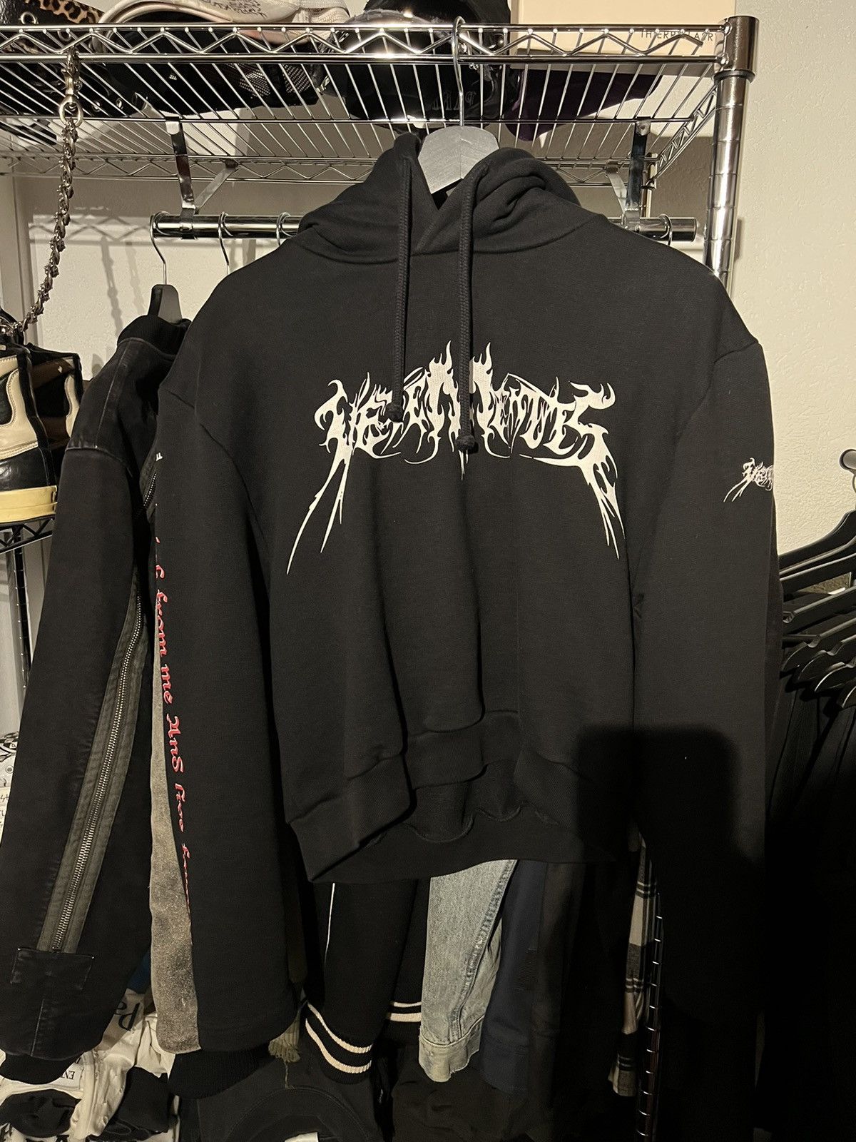 image of Vetements Total Fuckinf Darkness Hoodie in Black, Men's (Size Small)