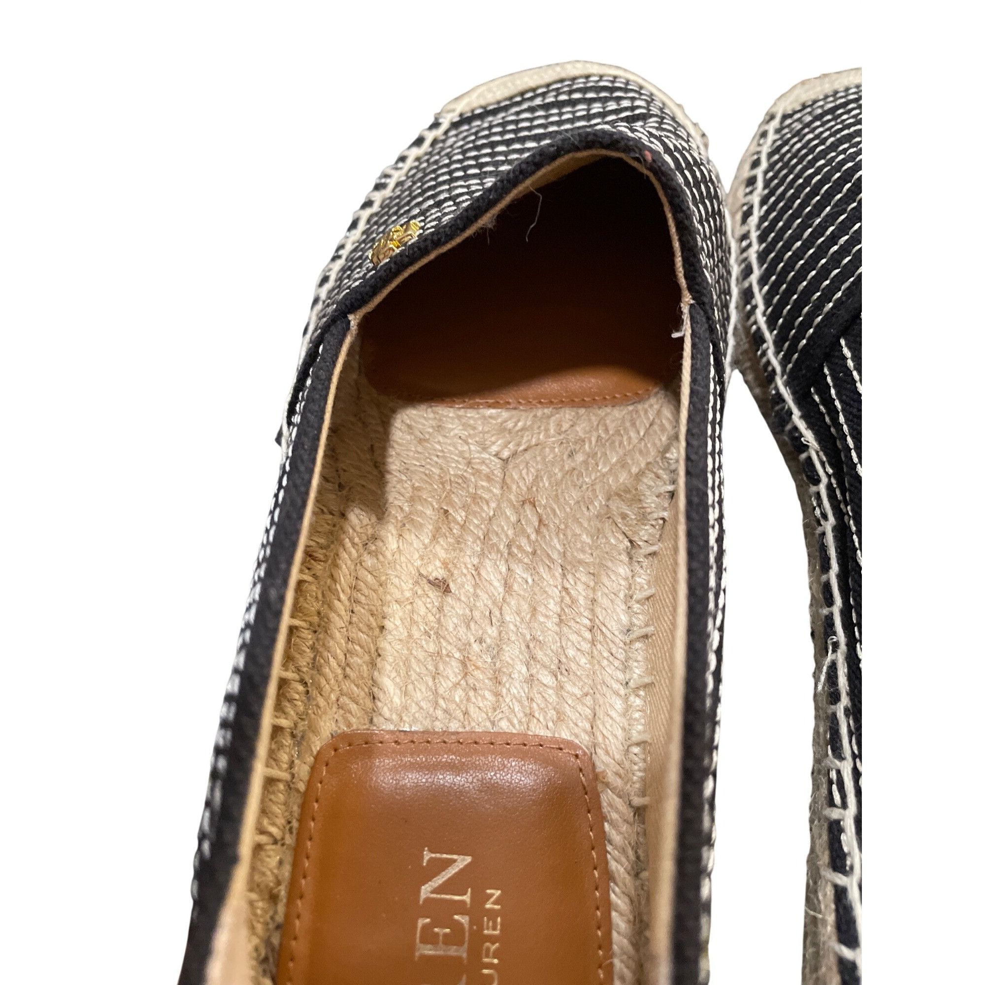 Ralph Lauren Ralph Lauren Lauren wms black striped espadrille slip flats Size US 7.5 / IT 37.5 - 8 Thumbnail