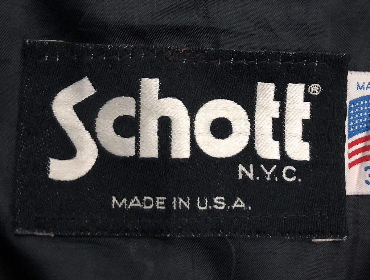 Schott Vintage Schott Nyc Made In Usa Leather Jacket Size US L / EU 52-54 / 3 - 12 Thumbnail