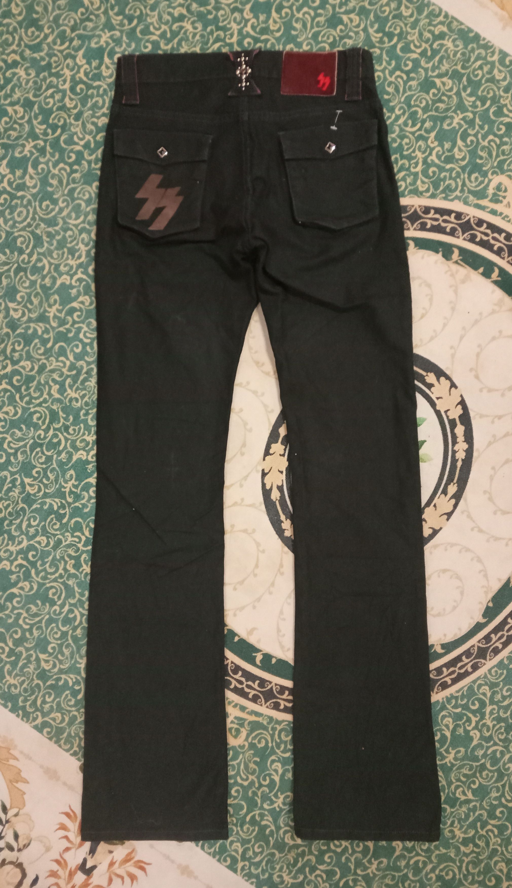 image of Skull Flight Rare Riders Jeans in Black, Men's (Size 28)