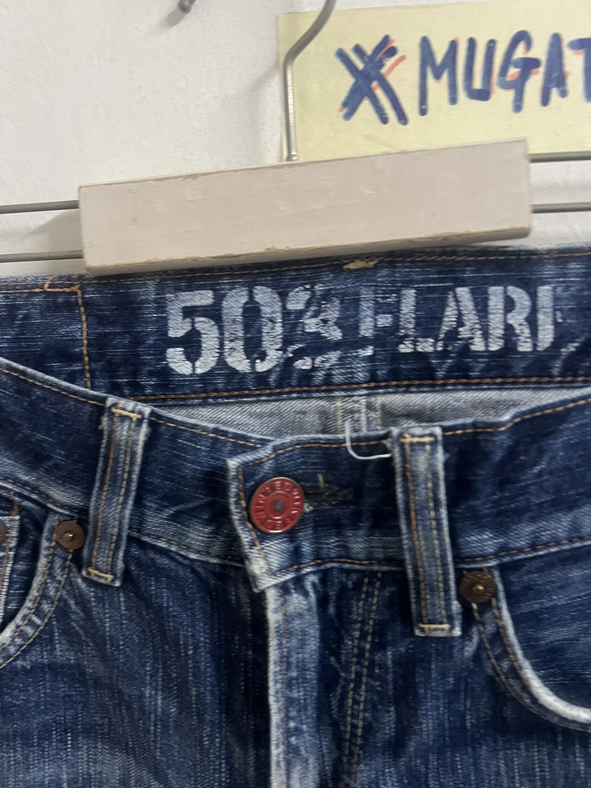 Designer × If Six Was Nine × Japanese Brand THRASHED FLARE EDWIN 503 DISTRESSED DENIM PANT Size US 32 / EU 48 - 8 Thumbnail