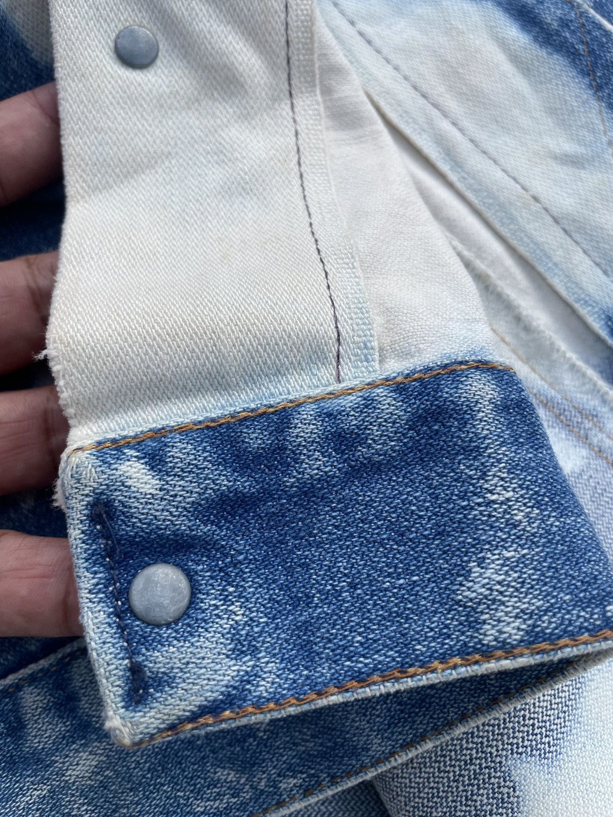 Vintage × Wrangler Wrangler Selvedge 70s/80s Destroy Sleeveless Spalsh Jacket Size US S / EU 44-46 / 1 - 18 Thumbnail