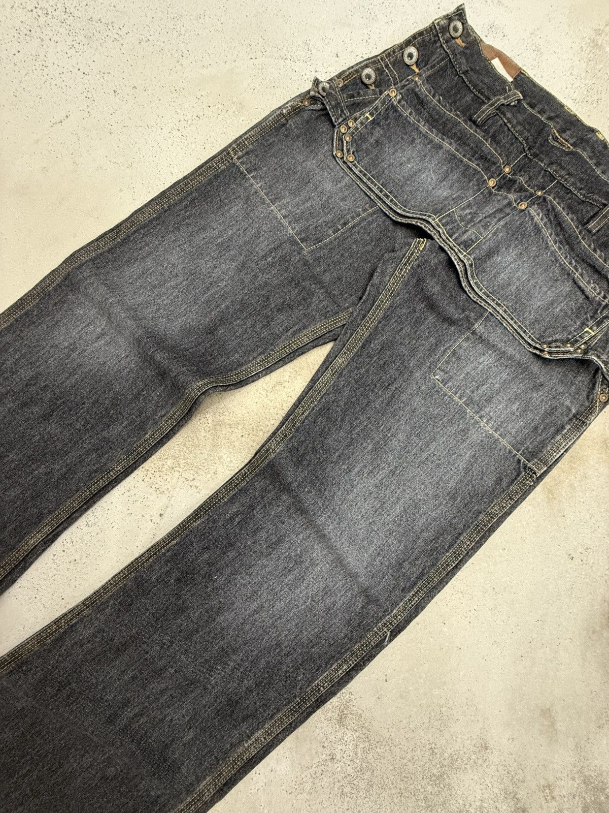 Le Grande Bleu (L.G.B.) Branch Department 50s Reissue Work Wear Flared Jeans Size US 30 / EU 46 - 4 Thumbnail