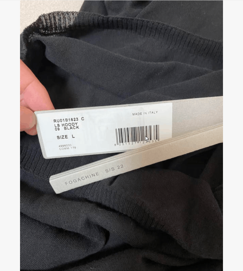Rick Owens Rick Owens Black Hoodie Unisex L Size US L / EU 52-54 / 3 - 3 Thumbnail