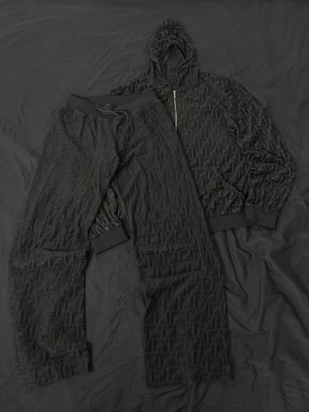 Fendi Fendi Suit Full-Zip Hoodie Pants Vintage Very Rare Size M / US 6-8 / IT 42-44 - 15 Thumbnail