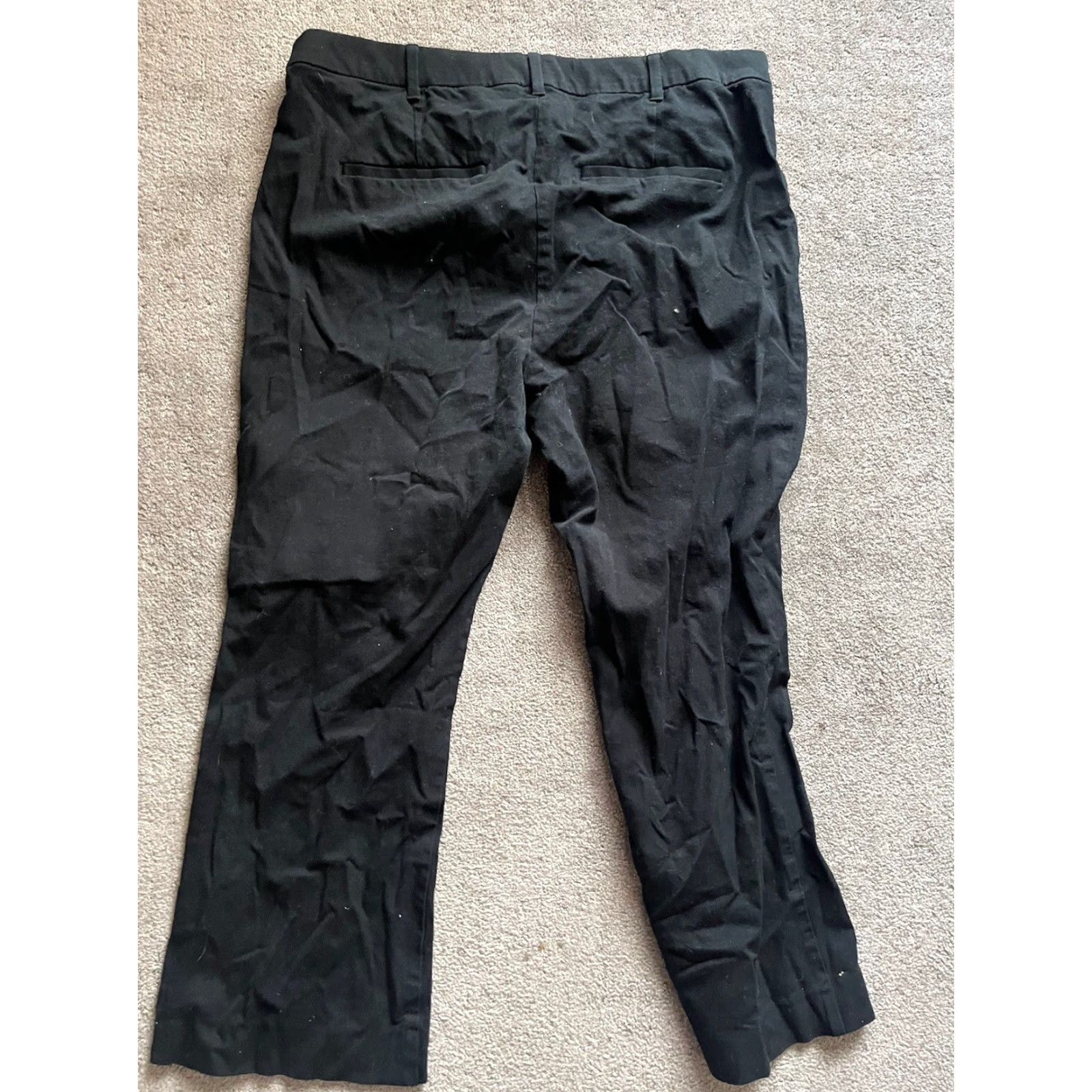 Gap Gap Pants Plus 20 Black Khakis Straight 40x27 Womens XS? Wait. Size 42" / US 20 - 3 Thumbnail