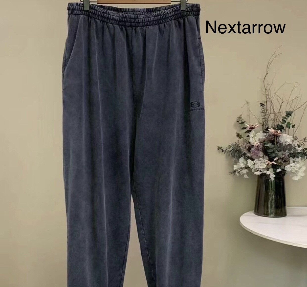 Balenciaga washed double B casual pants2412-Nextarrow