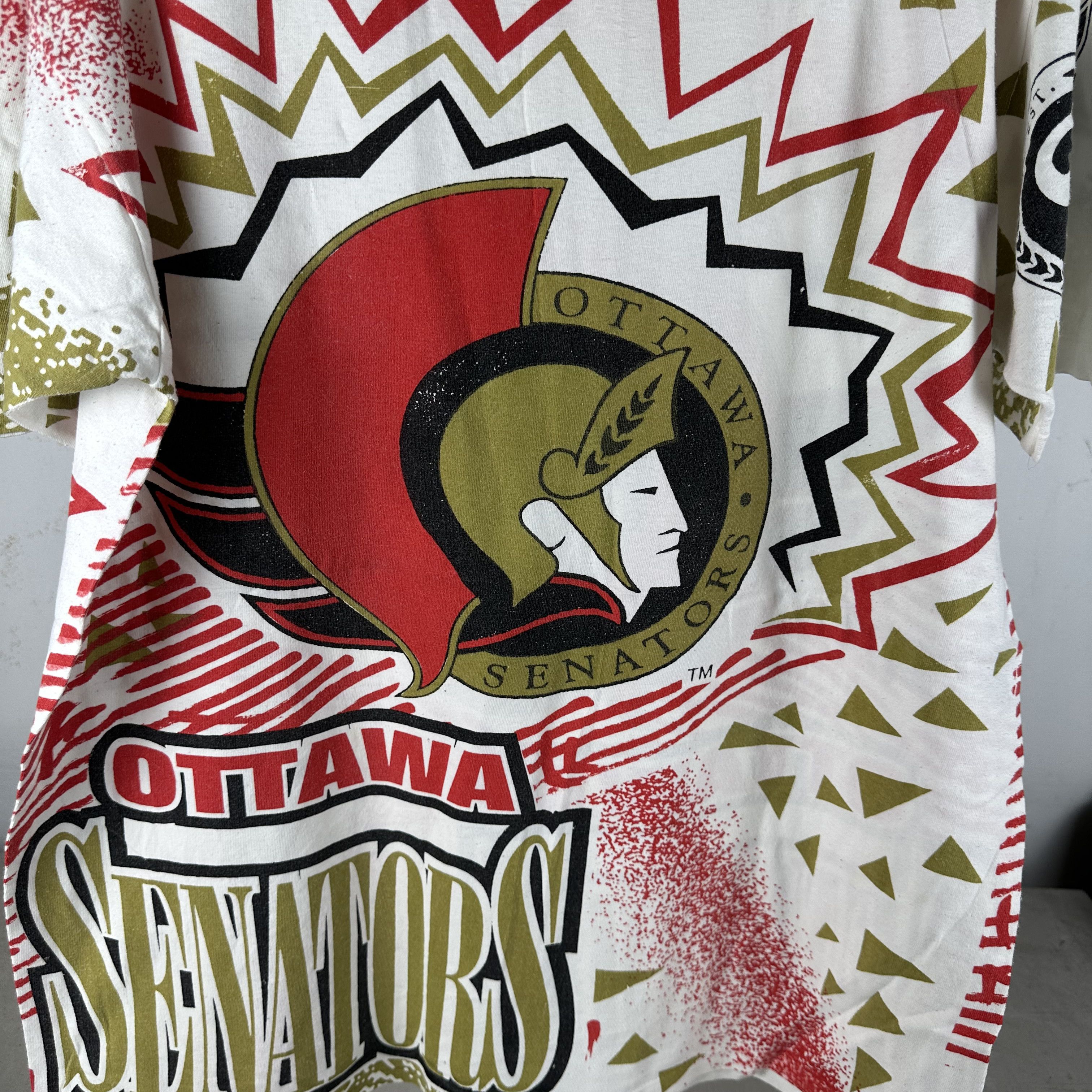 Vintage Vintage 90s Ottawa Senators Hockey NHL AOP T-shirt Size US L / EU 52-54 / 3 - 2 Thumbnail