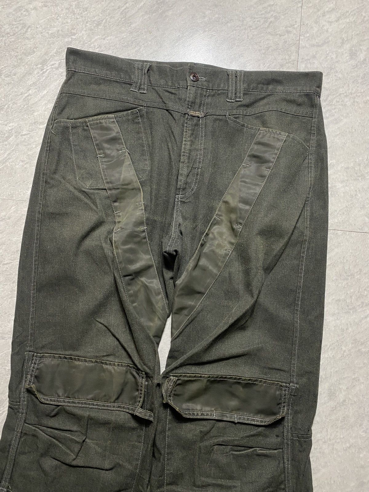 Marithe + Francois Girbaud 90S MARITHE + FRANCOIS GIRBAUD BONDAGE WIDE DENIM PANTS Size US 32 / EU 48 - 4 Thumbnail