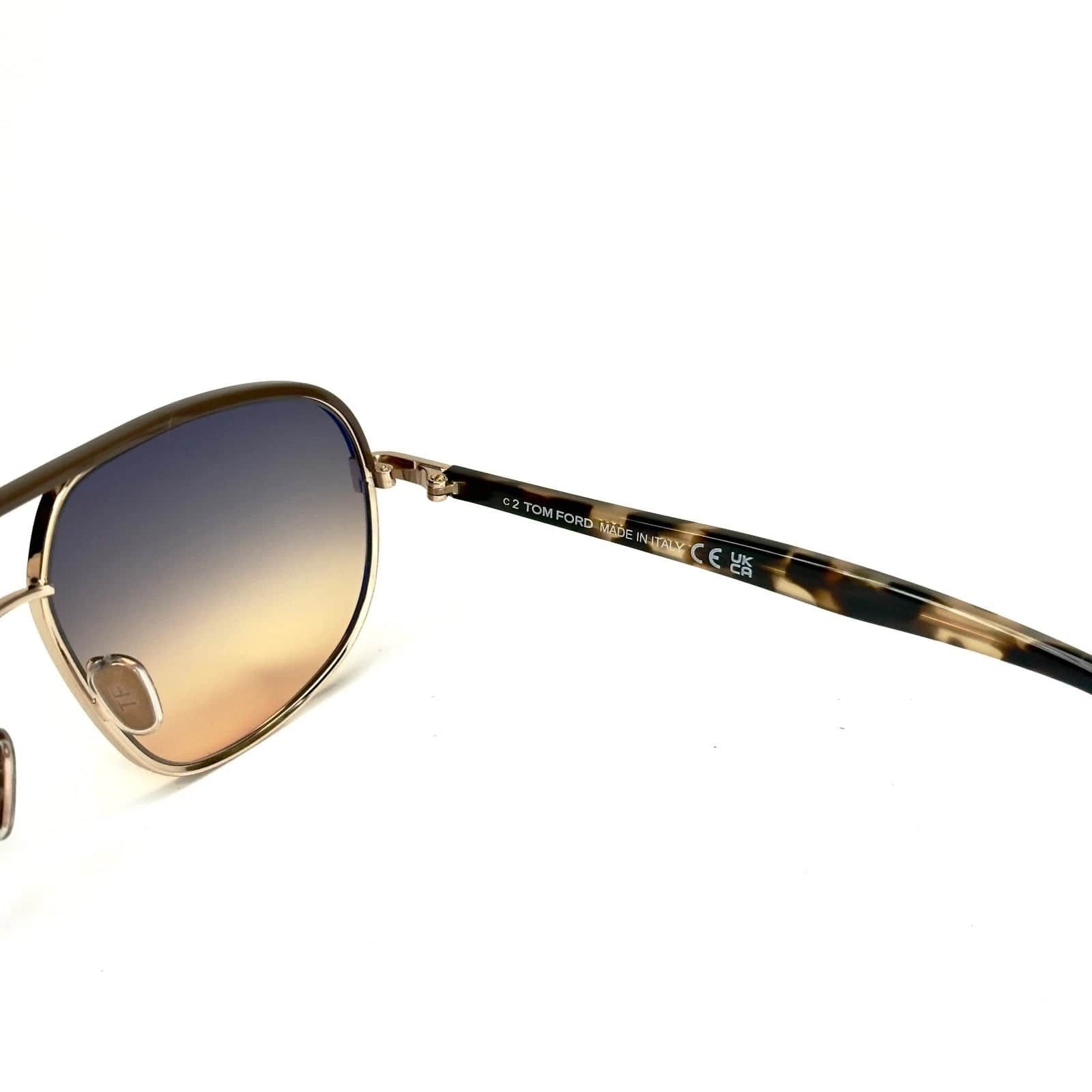 Tom Ford TOM FORD MAXWELL TF1019 28F Brown Aviator Sunglass 1019 Size ONE SIZE - 7 Thumbnail