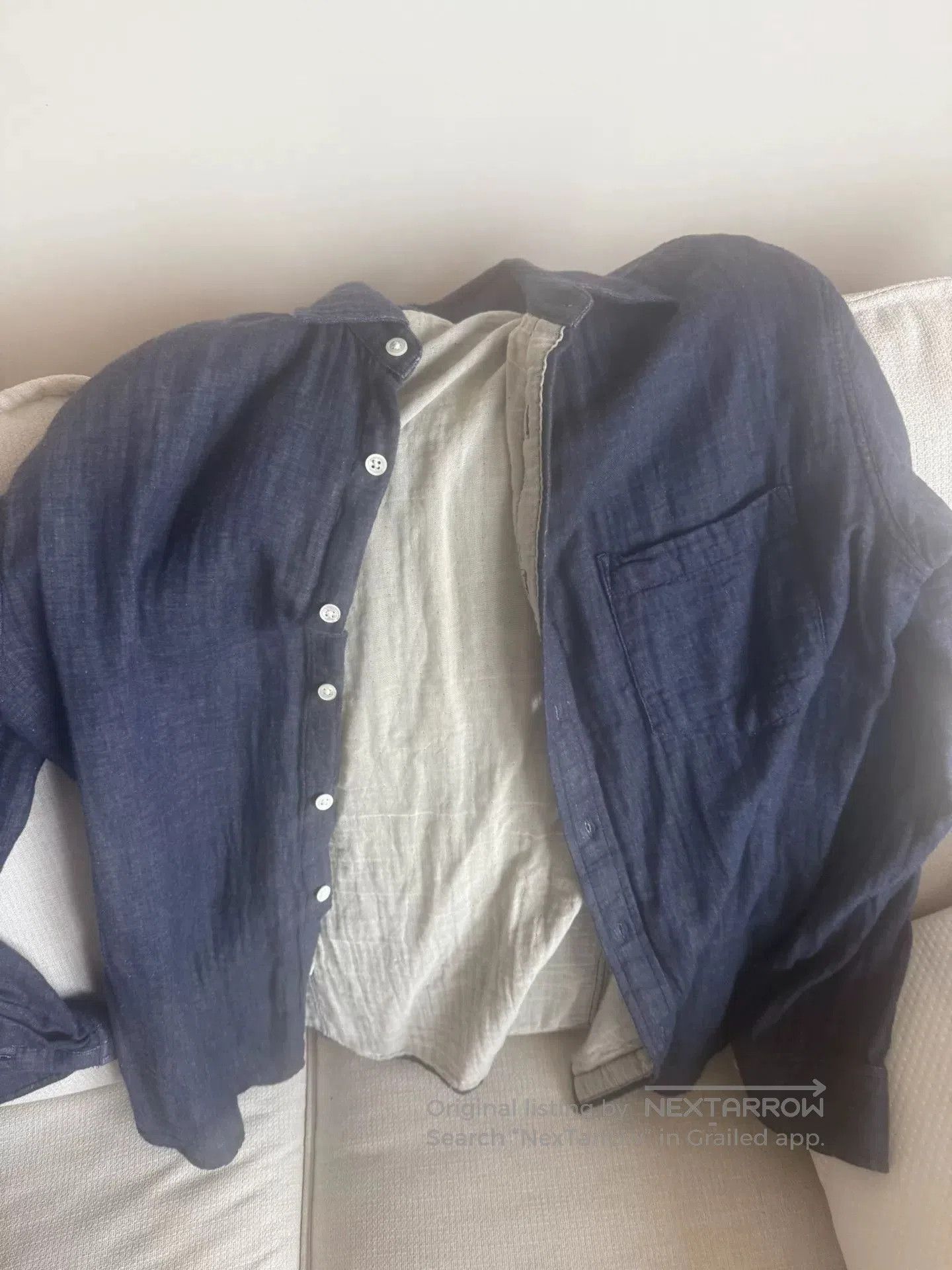 Corridor Layered Indigo Dyed Button-Up Shirt. Size US S / EU 44-46 / 1 - 1 Thumbnail