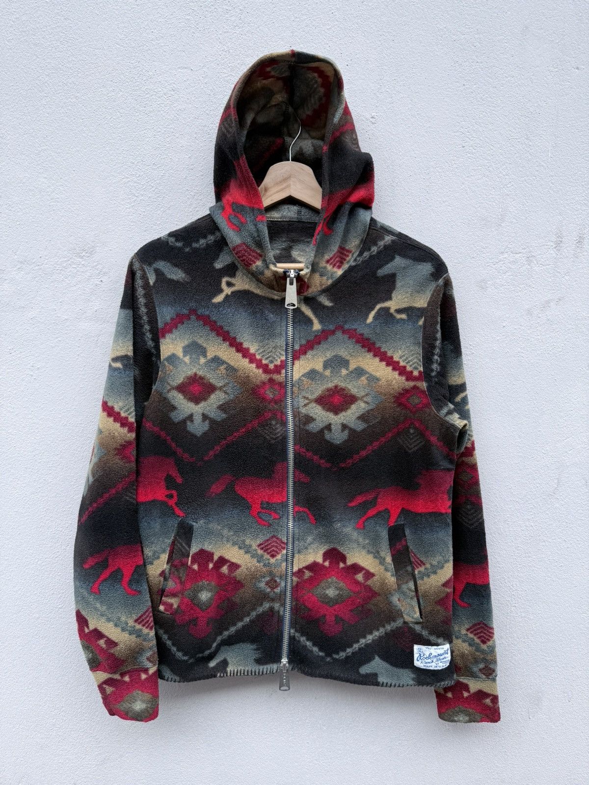 1980s Rockmount RanchWear Native/Navajo AOP Big Talon Zipper