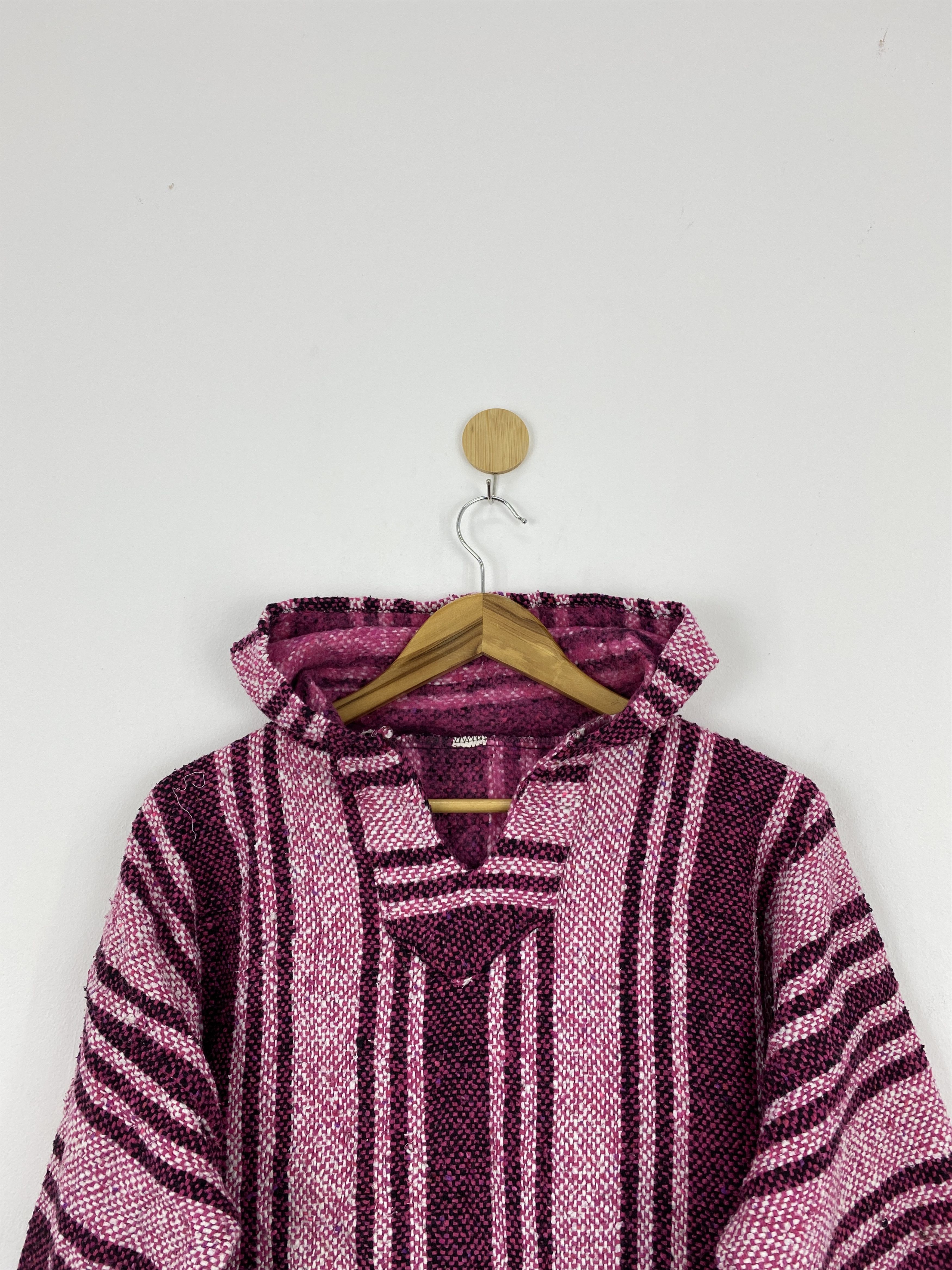 Japanese Brand Vintage Japanese Baja Hoodie Striped Pullover Jumper J1728 Size US L / EU 52-54 / 3 - 2 Thumbnail