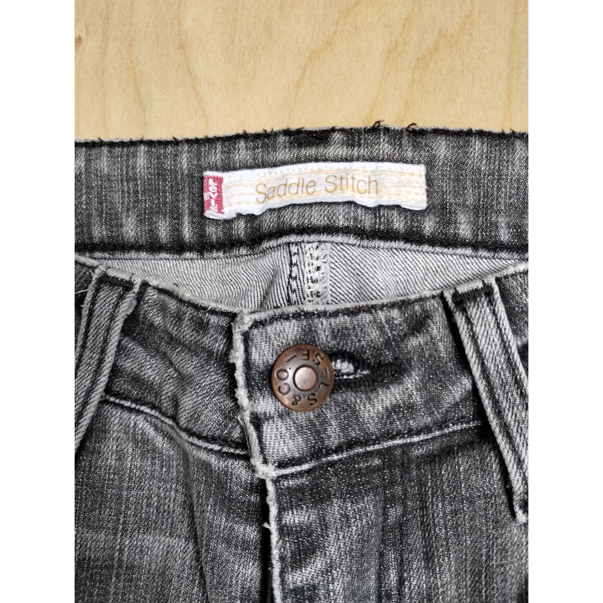 Levi's Womens Levis Saddle Stitch Jeans Black Size 28" / US 6 / IT 42 - 3 Thumbnail