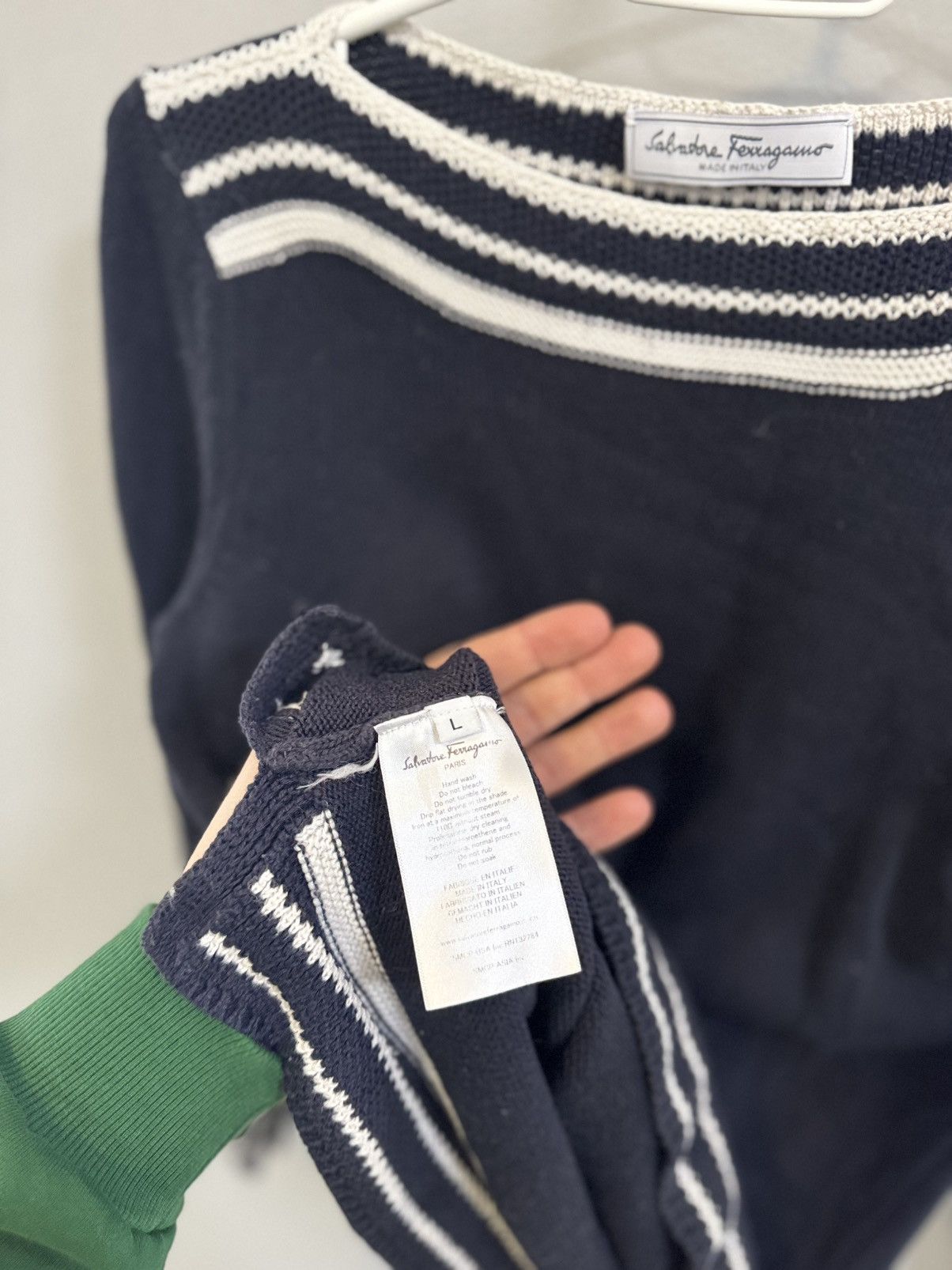 Salvatore Ferragamo × Vintage Vintage Salvatore Ferragamo knitwear sweater Size L / US 10 / IT 46 - 5 Thumbnail