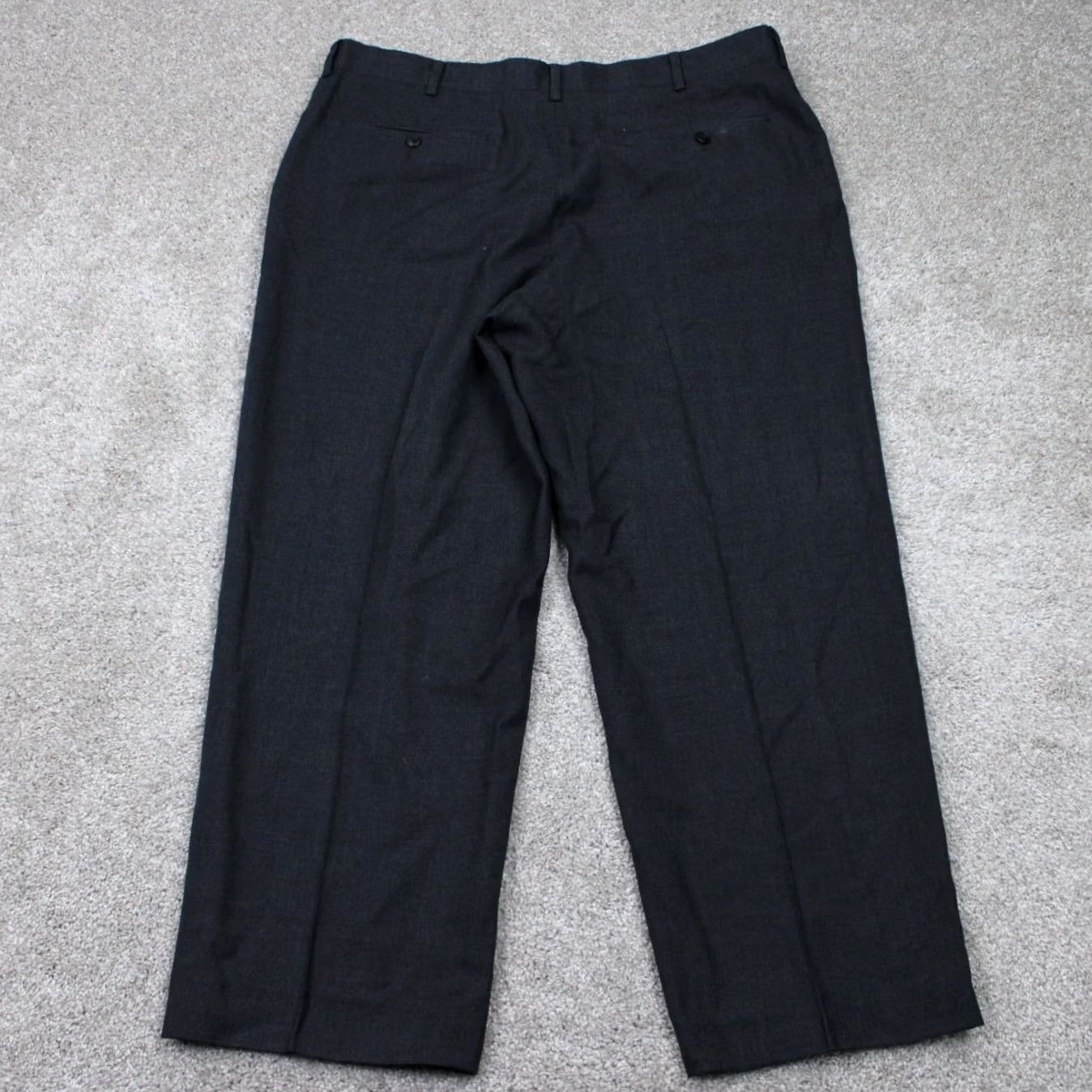 Vintage L.L. Bean Dress Pants Mens 36 Gray 100% Wool Classic Fit Straight Leg 28" inseam Size US 36 / EU 52 - 6 Thumbnail
