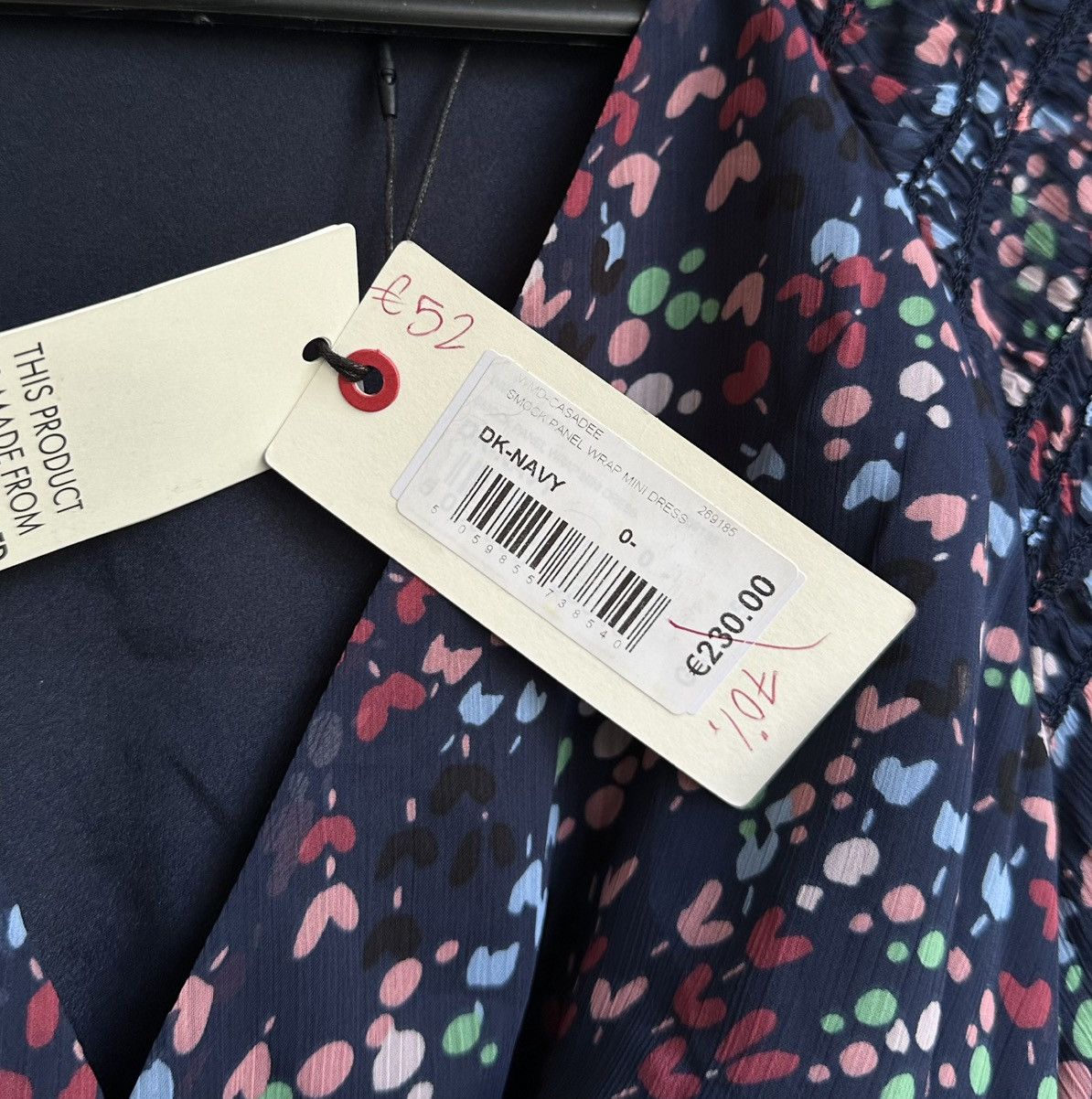 Ted Baker Ted Baker Mini Dress Womens Navy Casadee Smock Panel Wrap Size XS / US 0-2 / IT 36-38 - 12 Thumbnail