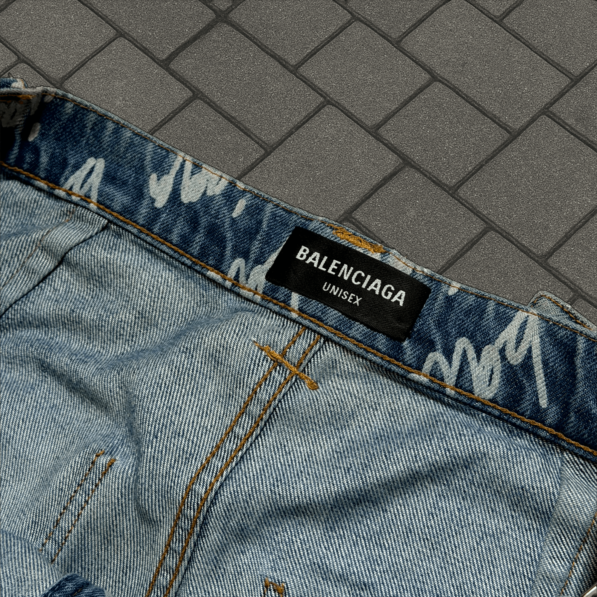 Balenciaga SS21 Balenciaga Script Raver Denim Size US 34 / EU 50 - 3 Thumbnail