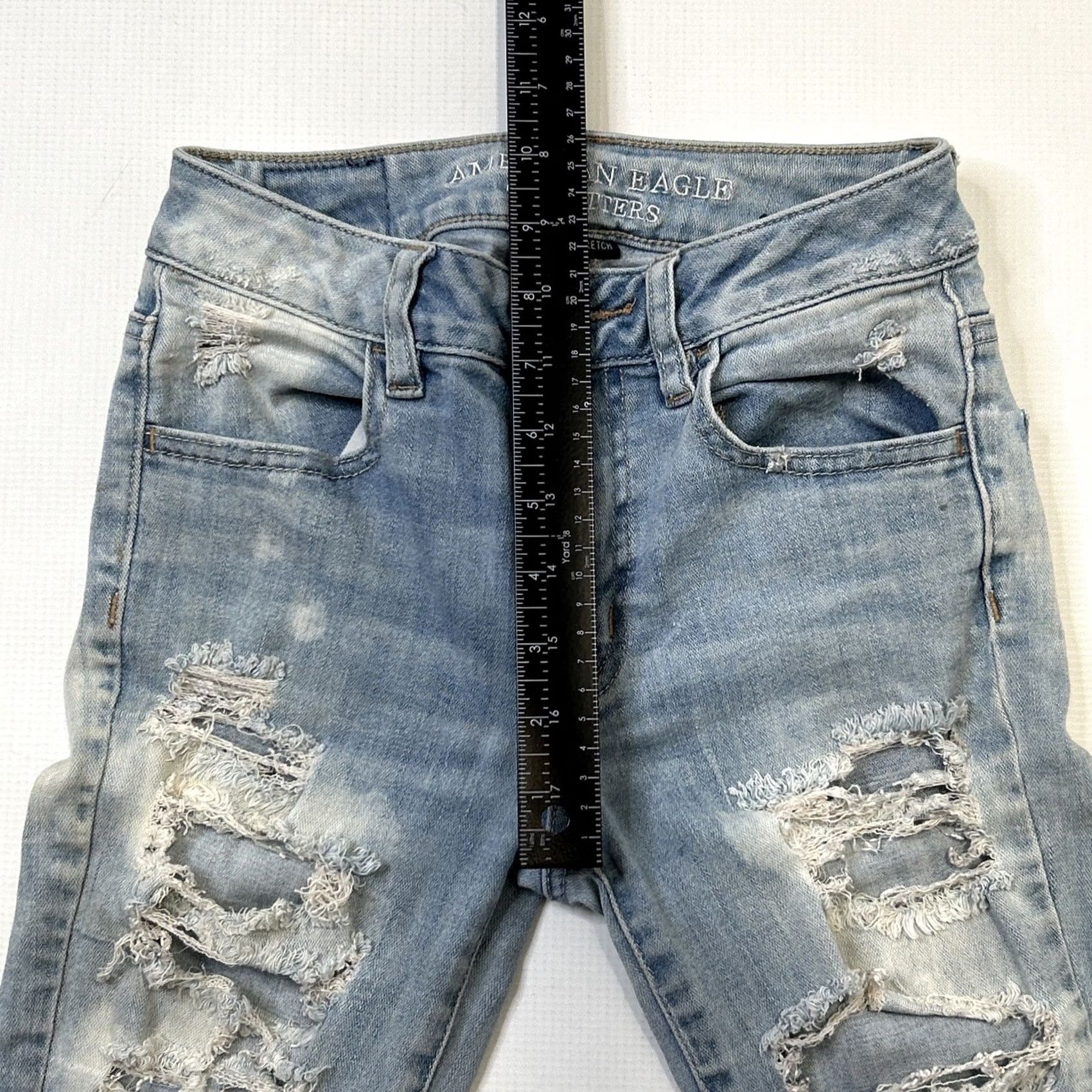 American Eagle Outfitters VINTAGE American Eagle Outfitters 00 Hi Rise Jegging 5-Pocket Denim Jeans Blue Slim 23in Waist 28in Inseam Womens Jeans 90s 80s Size 24" / US 00 / IT 34 - 7 Thumbnail