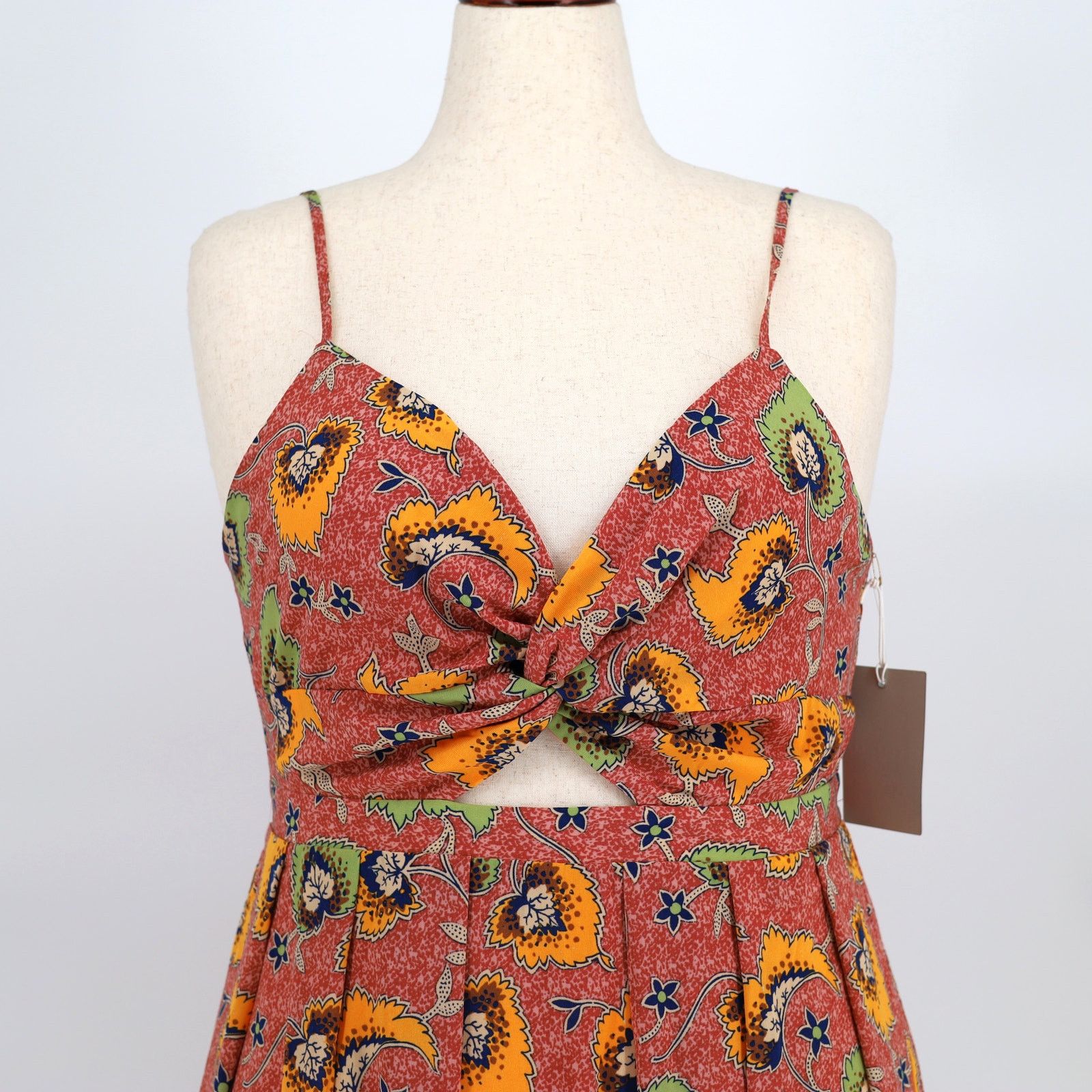 The Unbranded Brand Chelsea28 Women Paisley Satin Cutout Maxi Dress Size XL Size XL / US 12-14 / IT 48-50 - 5 Thumbnail