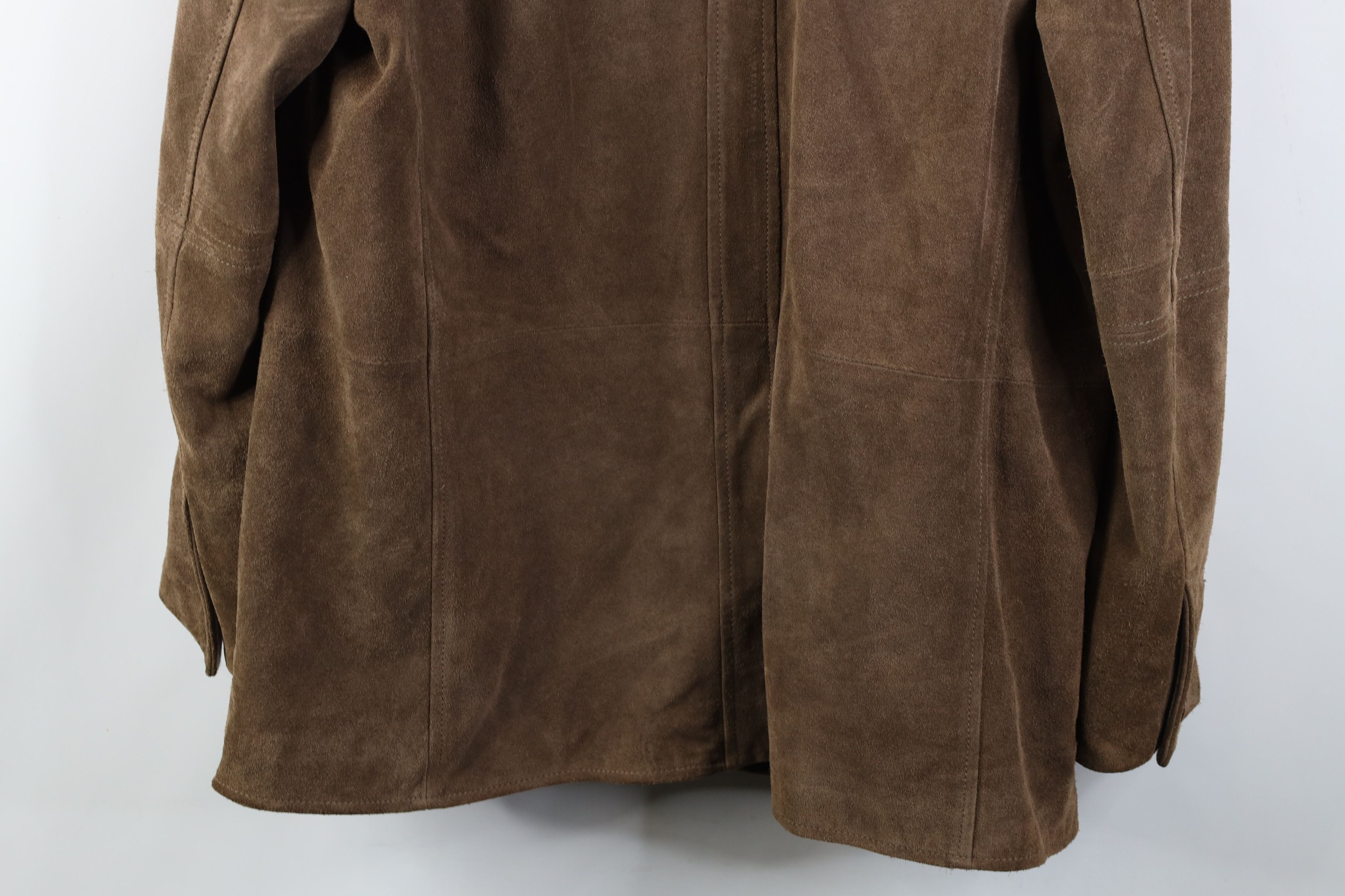 Vintage Vintage 90s Streetwear Suede Leather Military Blazer Jacket Size US L / EU 52-54 / 3 - 14 Thumbnail