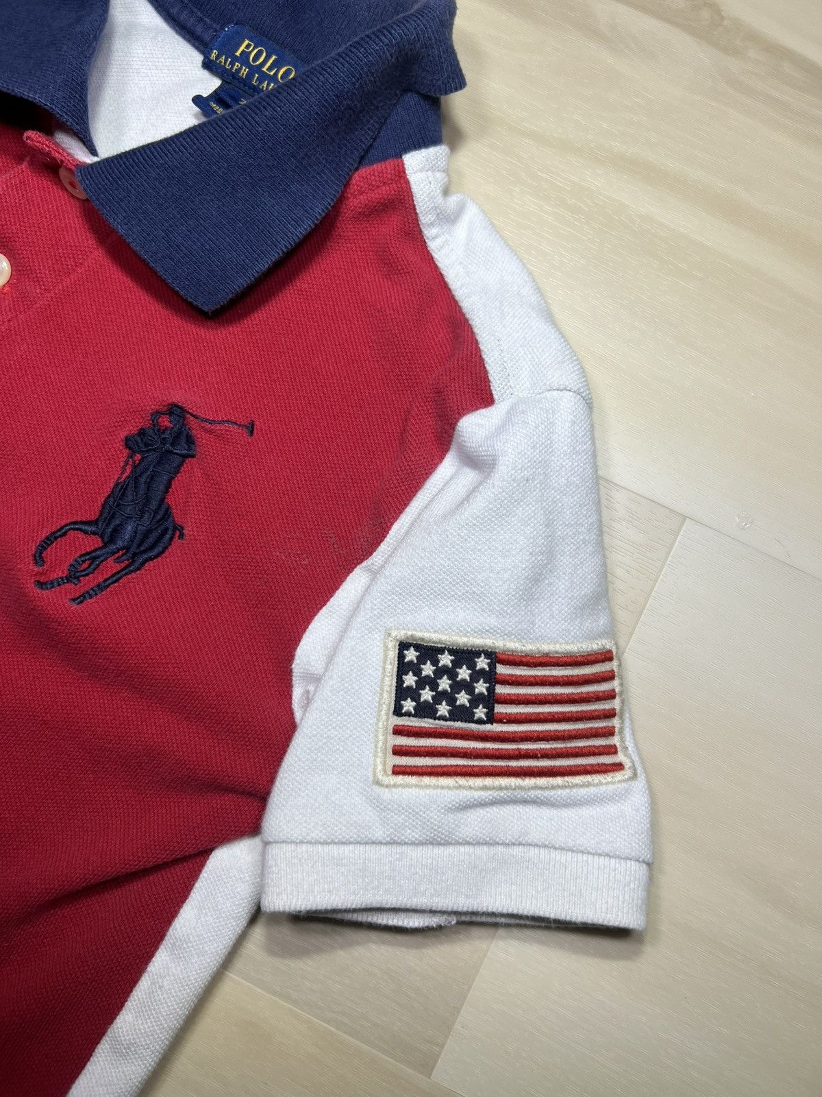 Polo Ralph Lauren Polo Ralph Lauren Shirt Boys 7 Blue #3 Big Pony Patriotic Size US XXS / EU 40 - 7 Thumbnail