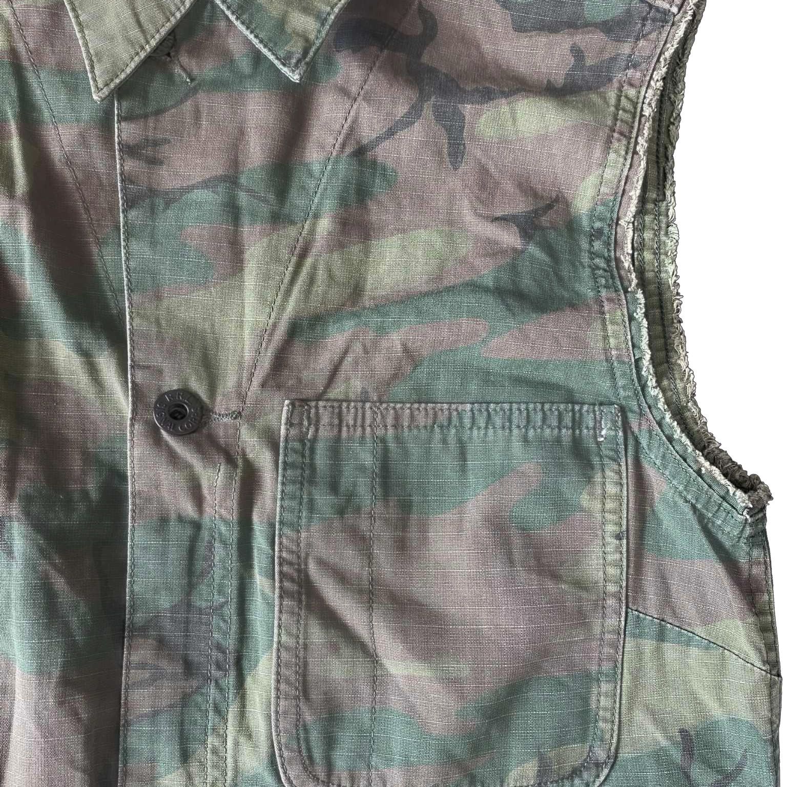 RRL Ralph Lauren Camo Cotton Ripstop Shortall Romper Size XS / US 0-2 / IT 36-38 - 7 Thumbnail