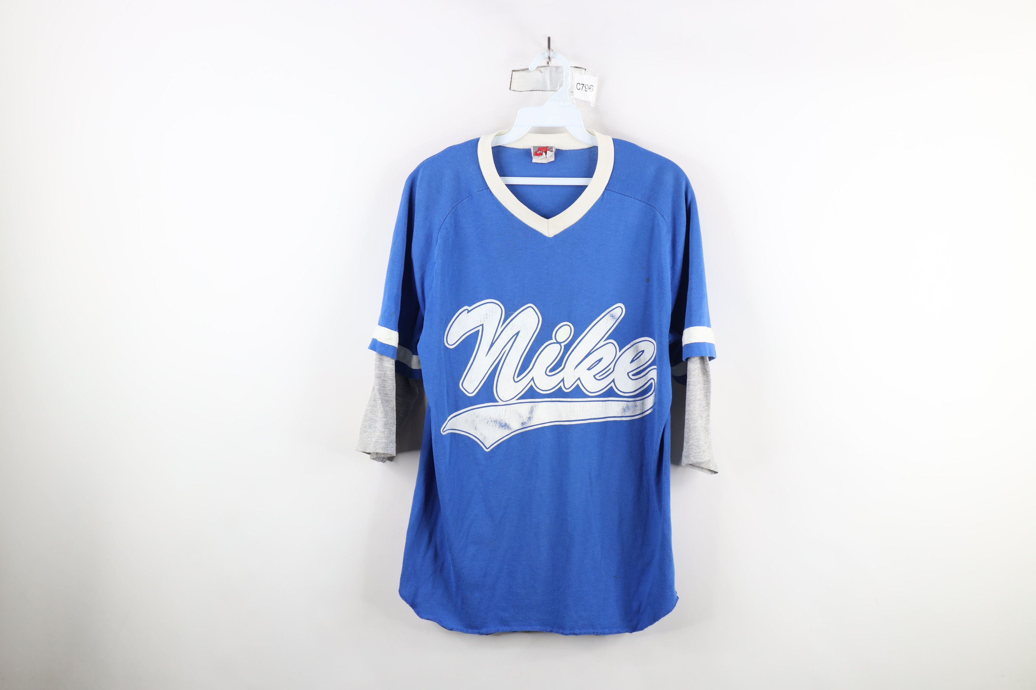 Vintage 80s 90s Nike 3/4 Sleeve Baseball Raglan T-Shirt USA