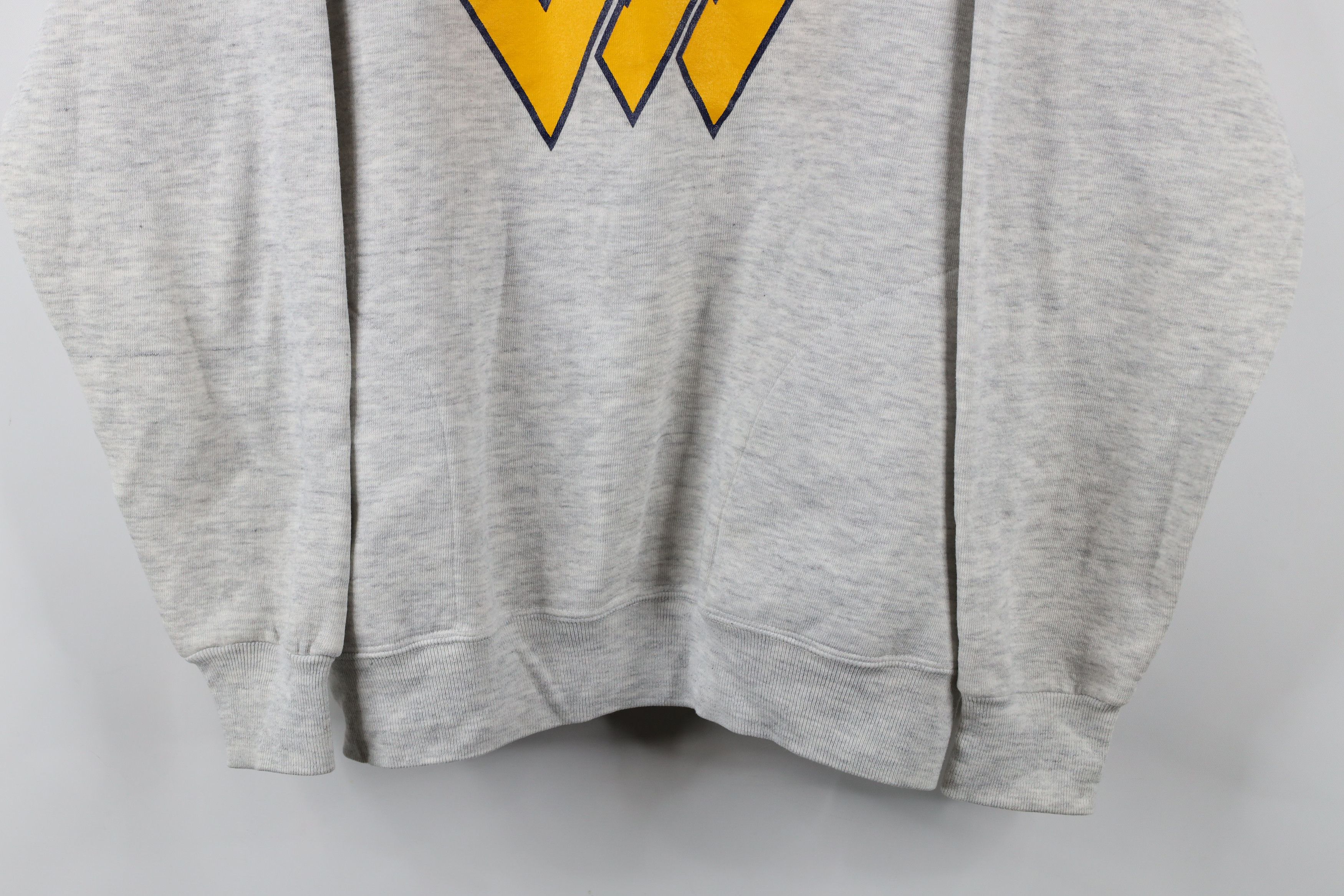 Vintage Vintage 90s Out West Virginia University Sweatshirt Gray USA Size L / US 10 / IT 46 - 3 Thumbnail