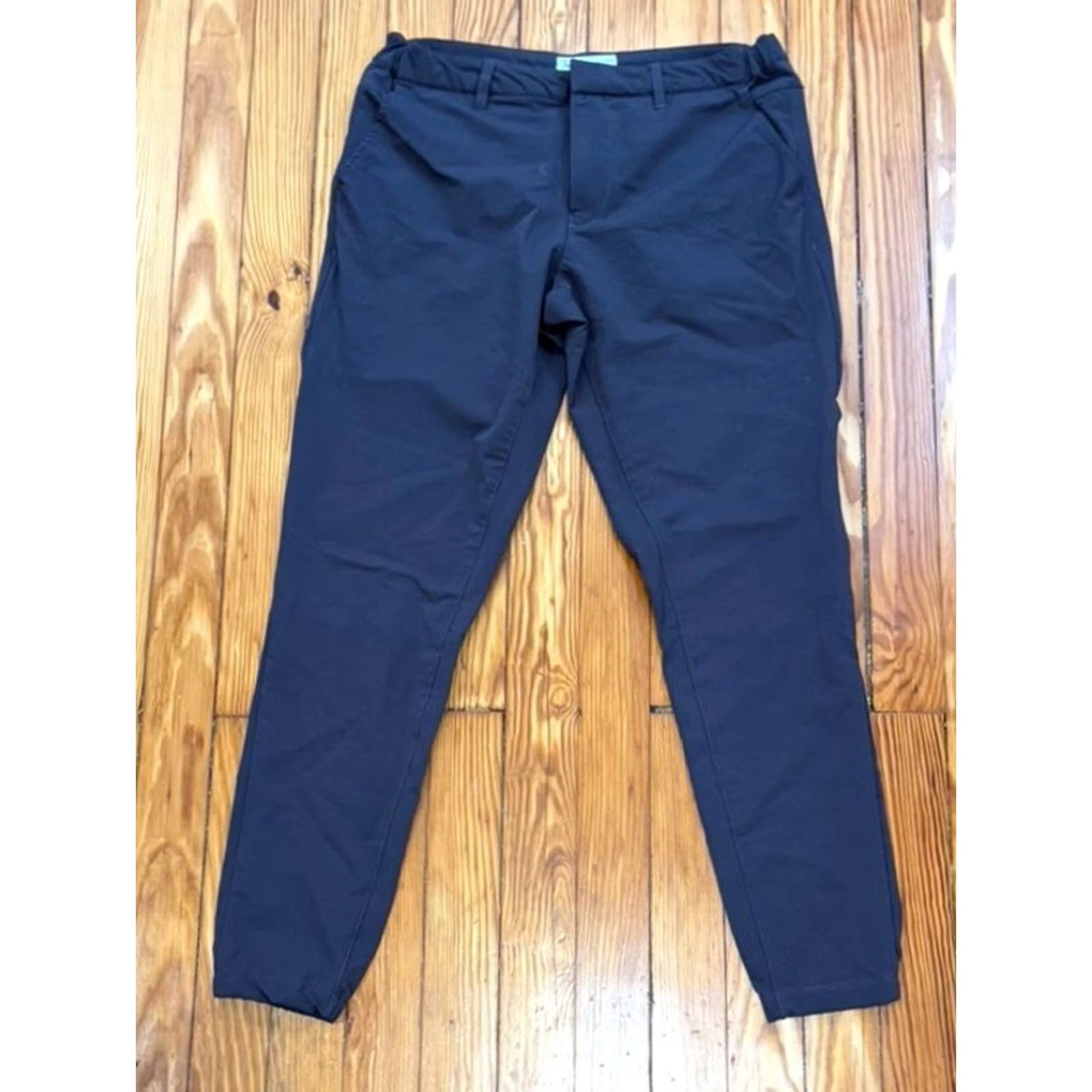 Vintage Tailored Athlete Pants Jogger Mens Medium Gray Nylon Spandex Athletic Tapered Zip Pocket Pockets Stretch Size US 31 - 2 Thumbnail