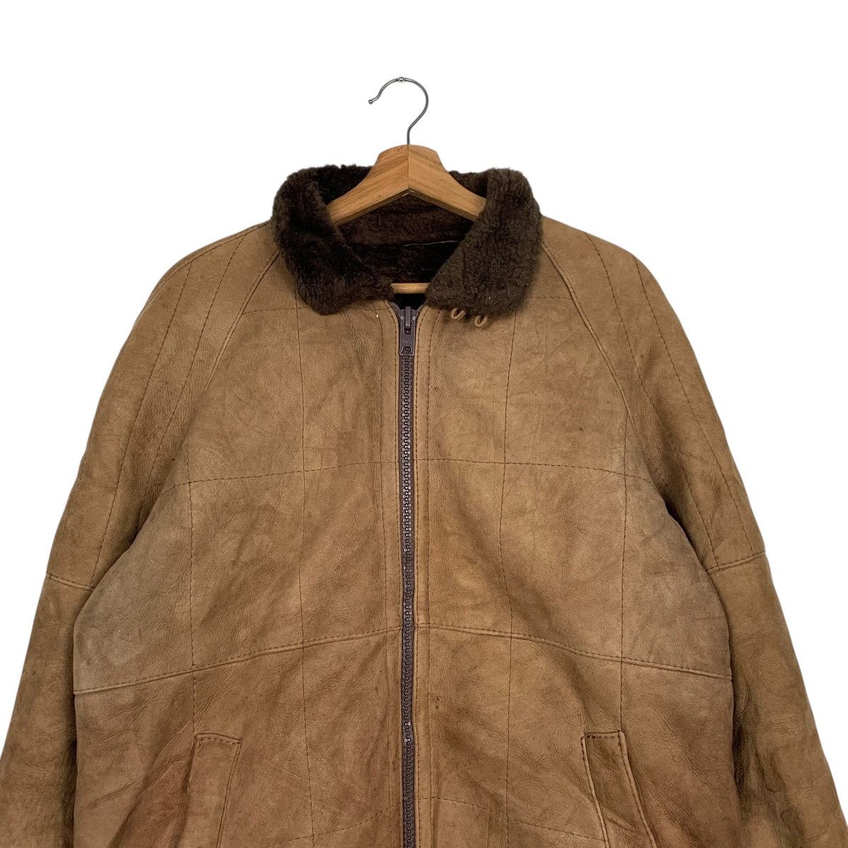 Japanese Brand Japanese Brand Military Leather Bomber Jacket Size US M / EU 48-50 / 2 - 2 Thumbnail