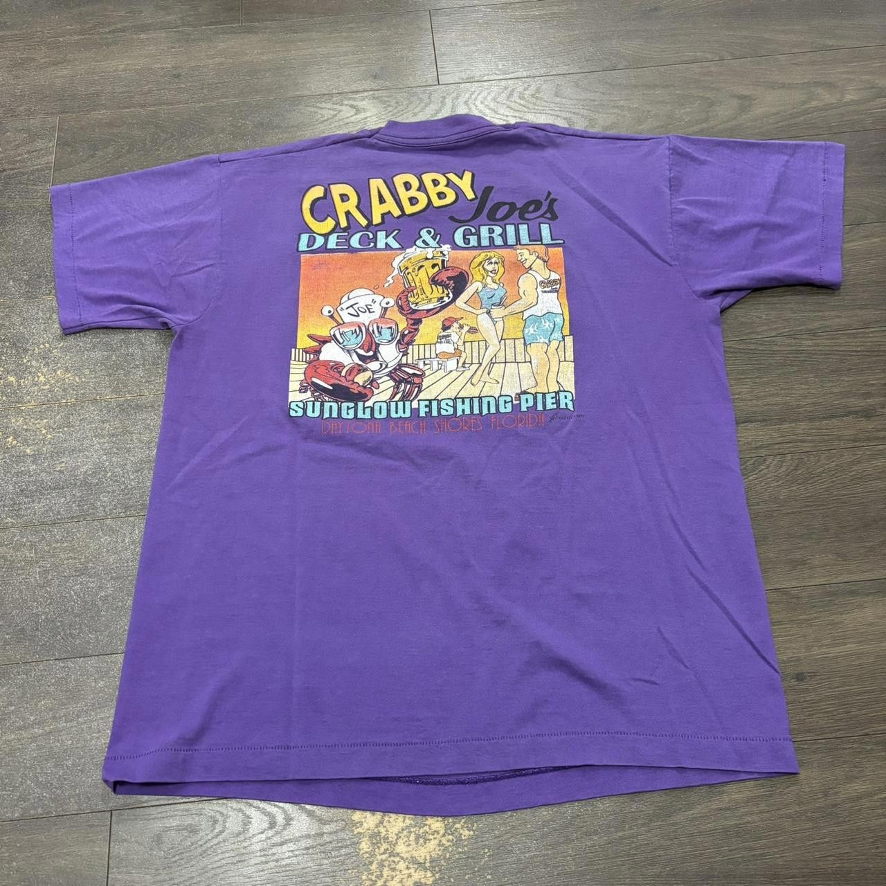 Fruit Of The Loom Vintage crabby joes deck and grill t shirt 90s L Size US L / EU 52-54 / 3 - 5 Thumbnail