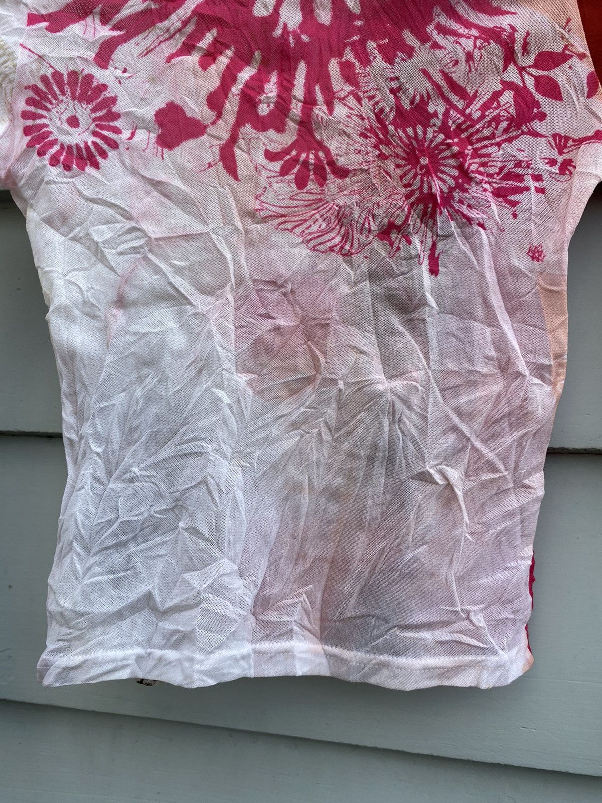 Kenzo Kenzo Junior/Kids Japanese Red Pink Flower Mesh Longsleeve Size L / US 10 / IT 46 - 11 Thumbnail