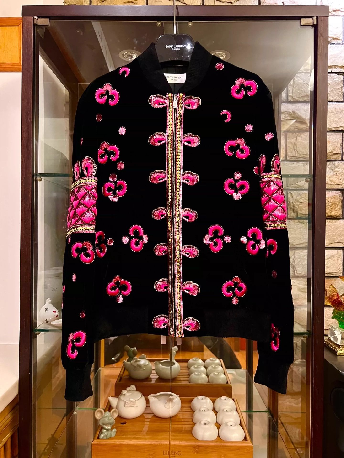 Saint Laurent Paris Saint Laurent Paris Embroidery Heavy Industry Teddy Jacket Size US M / EU 48-50 / 2 - 1 Thumbnail