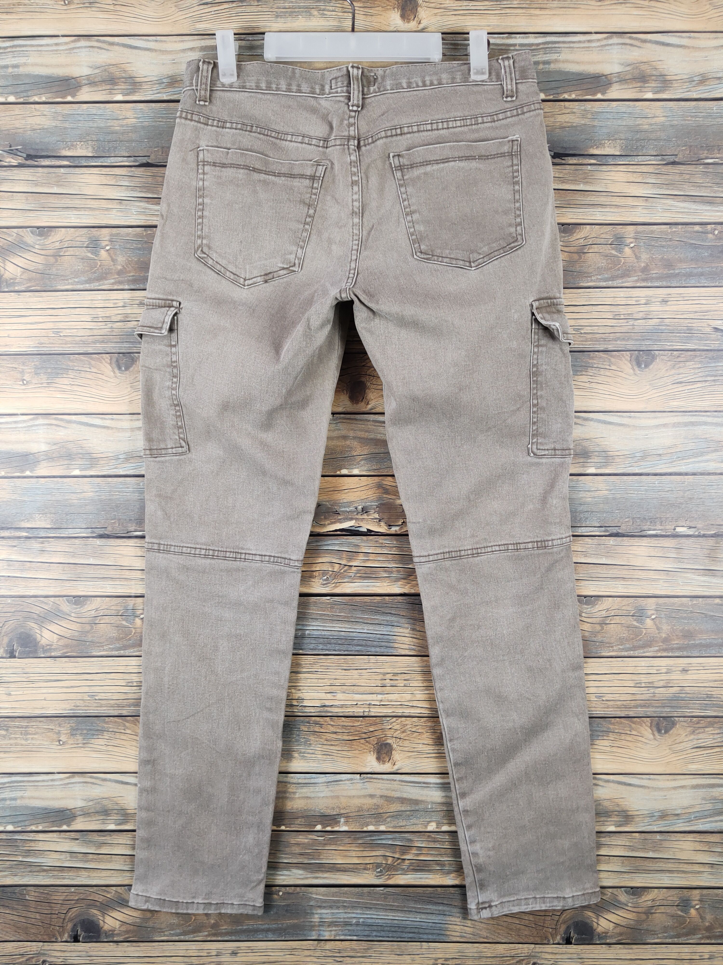 Japanese Brand DL Twist Olive Faded Multipocket Tactical Cargo Pants #278 Size 30" / US 8 / IT 44 - 7 Thumbnail