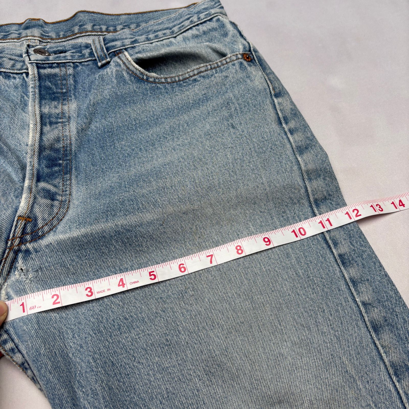 Levi's Vintage 80s Levi's 501 Distressed Straight Leg Jeans 33x32.5 Size US 33 - 6 Thumbnail