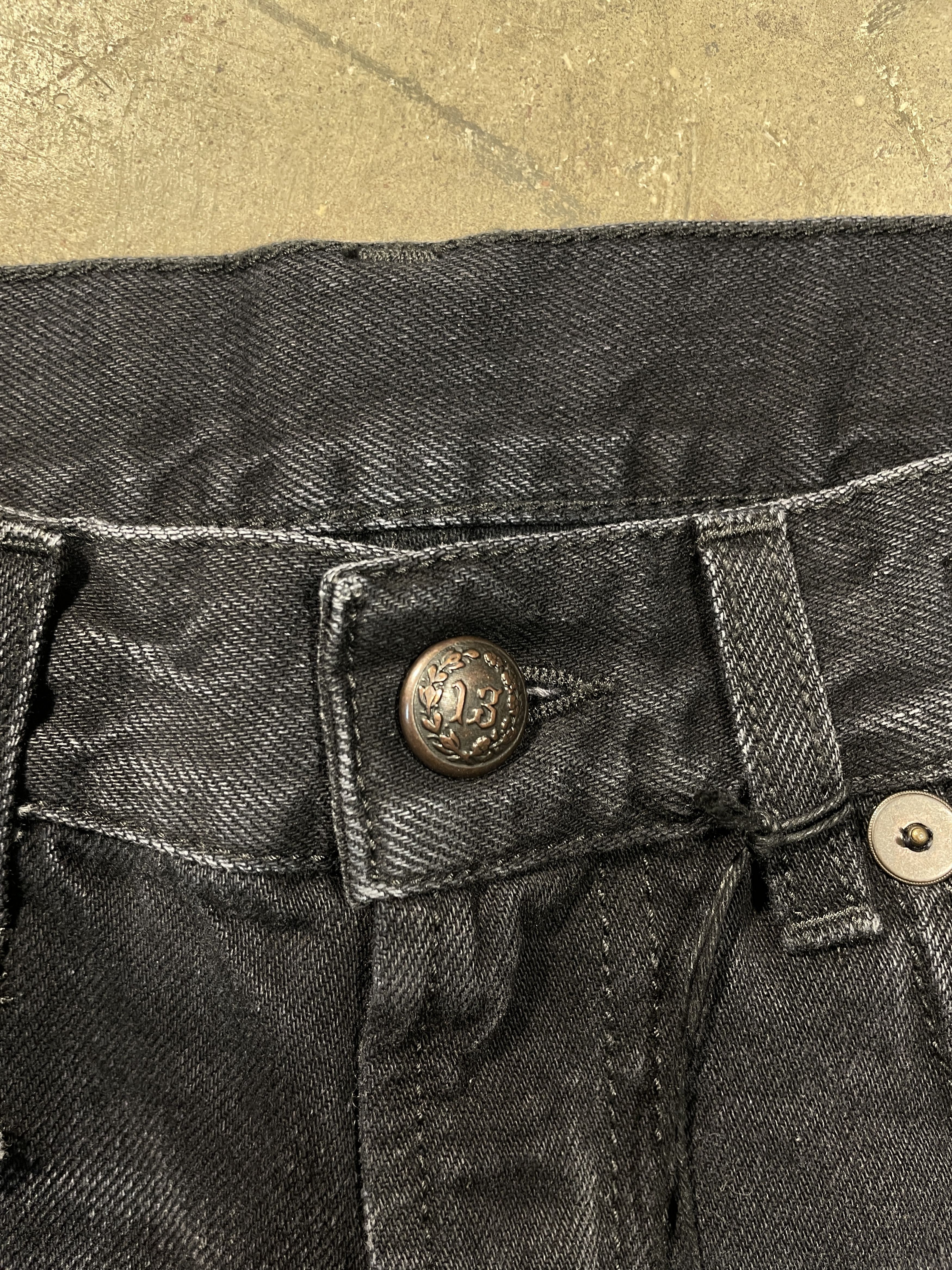 R13 R13 Boyfriend - JAKE BLACK Jeans Size 24" / US 00 / IT 34 - 4 Thumbnail