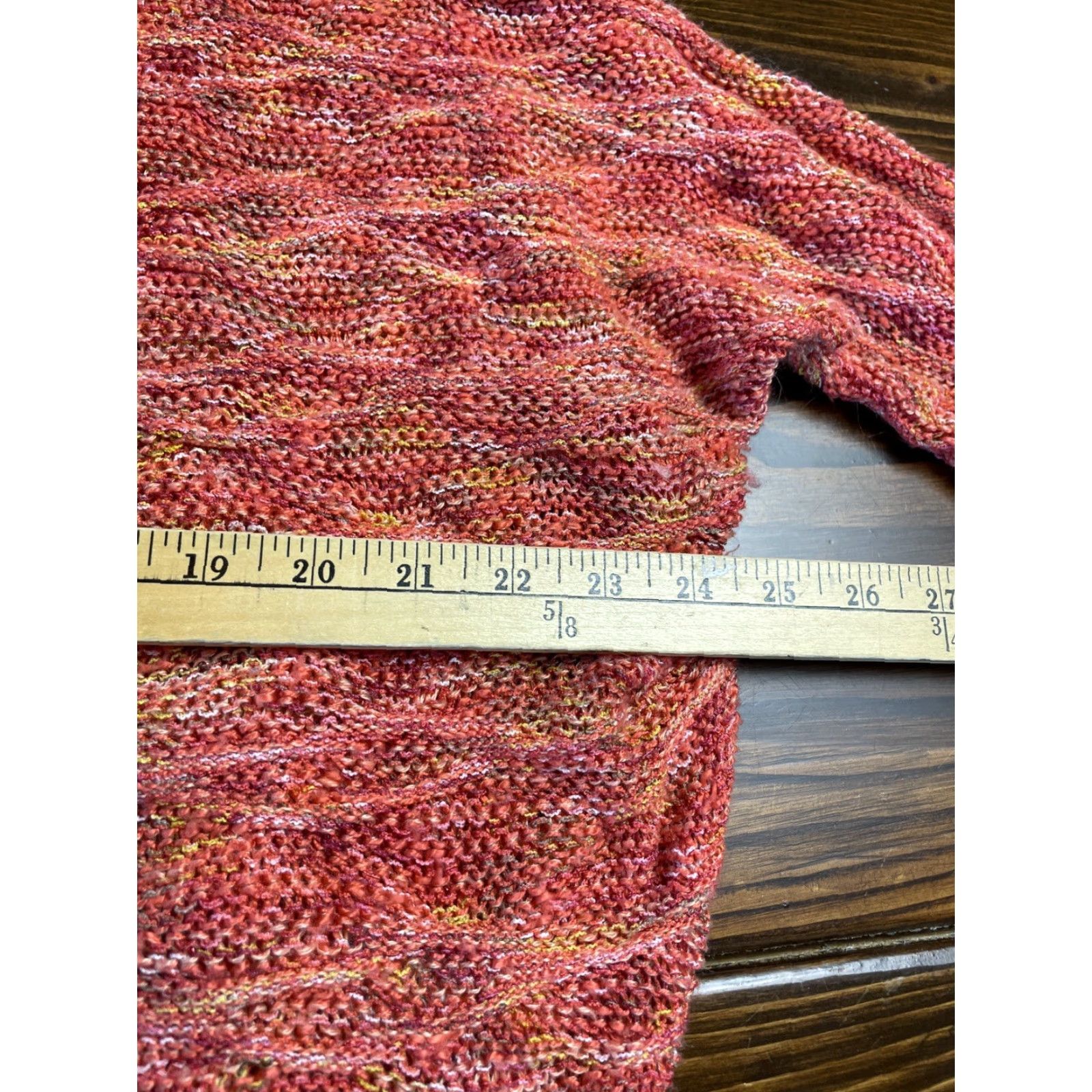 Vintage VINTAGE Dress Barn Sweater Women 1X Pullover Knit Crew Neck 3/4 Sleeve Pink Salmon Orange Metallic Pink Knitted Womens Size XL / US 12-14 / IT 48-50 - 5 Thumbnail