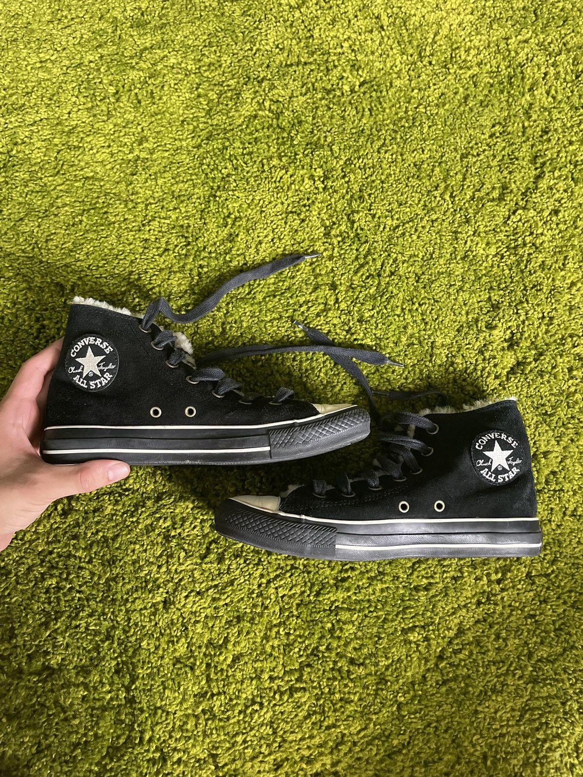 Converse × Designer Converse fur lining real suede leather sneakers Size US 8.5 / IT 38.5 - 4 Thumbnail